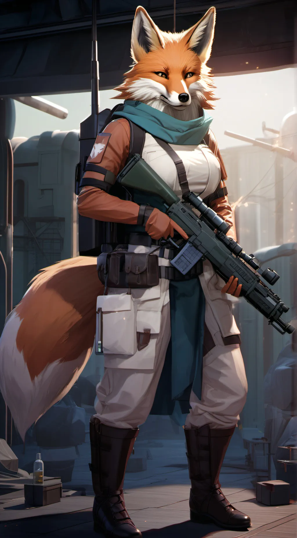 ai character: ultimate girl fox background