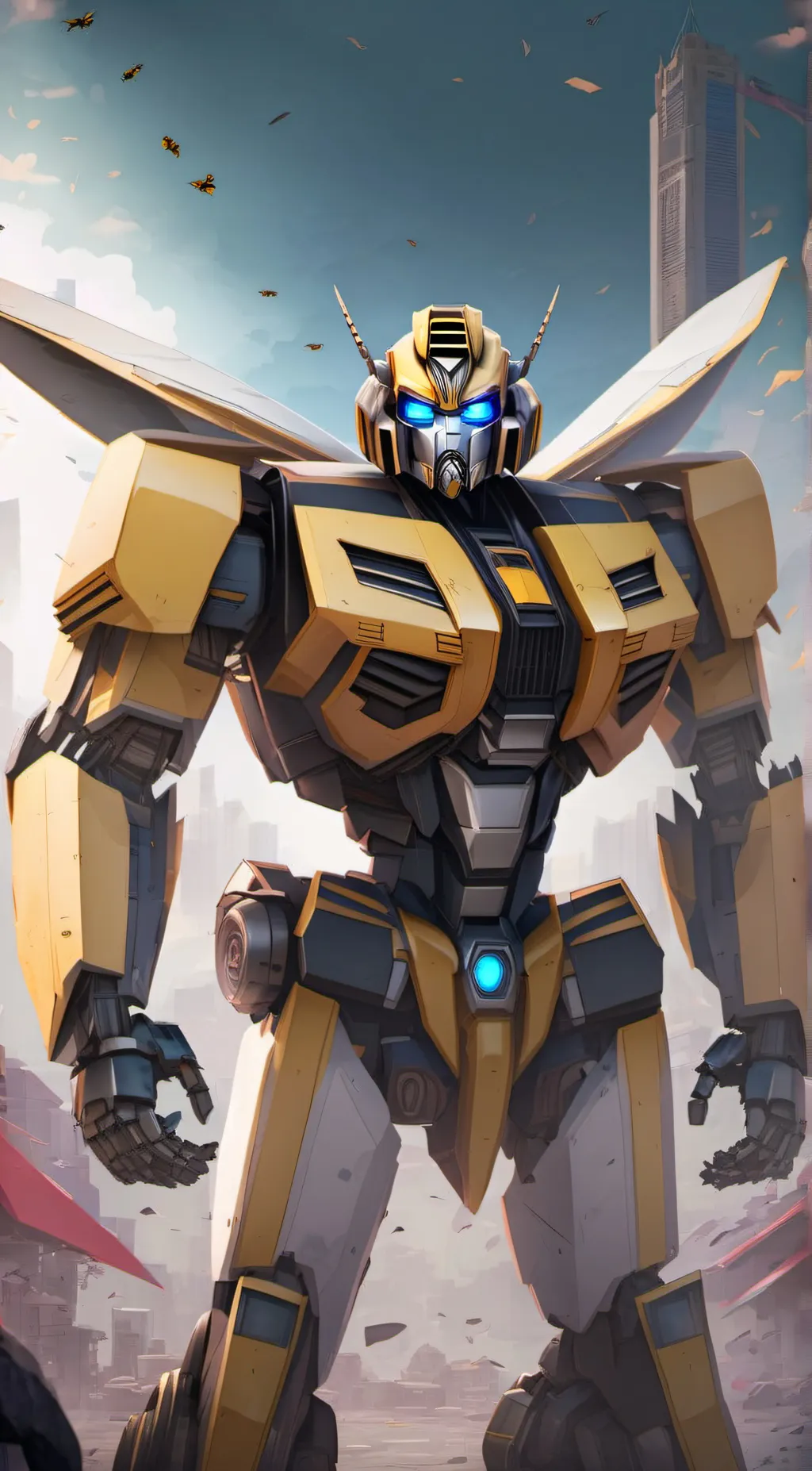 ai character: bumblebee background
