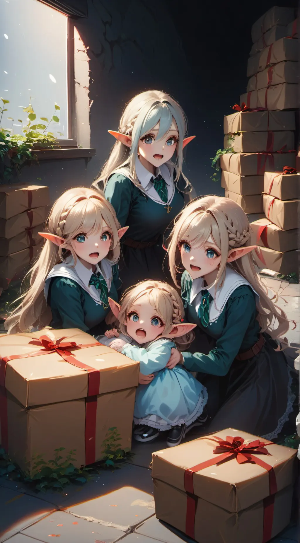 ai character: Trapped Elf Girls background