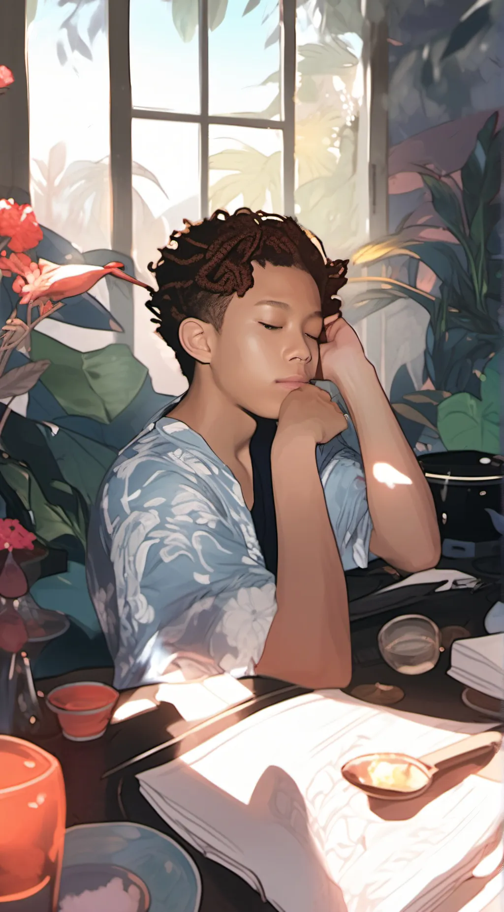 ai character: Alex Durr  background