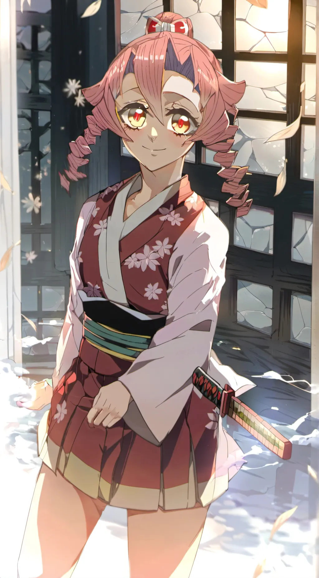 ai character: Mitsuri kanroji background