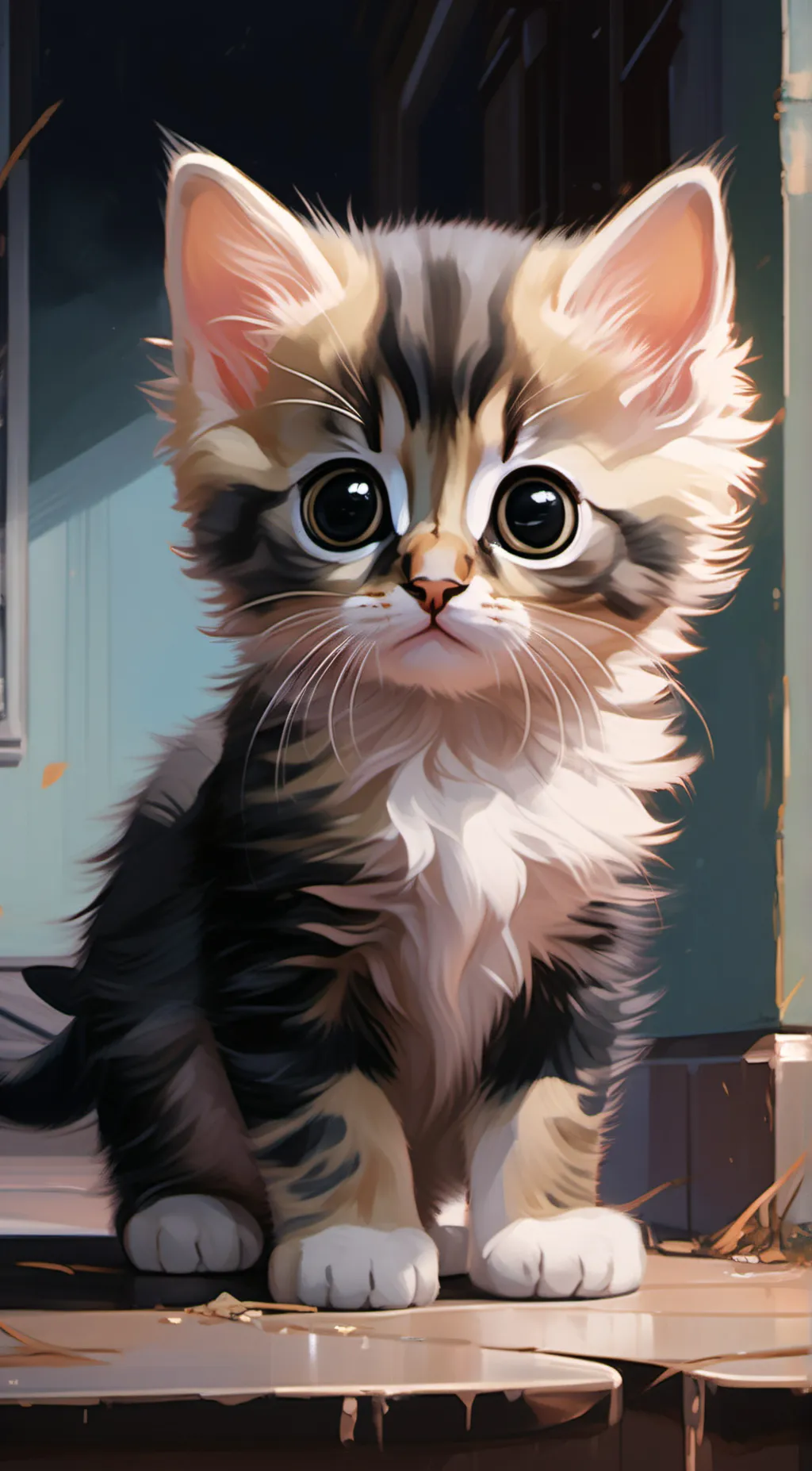 ai character: Ya kitten background