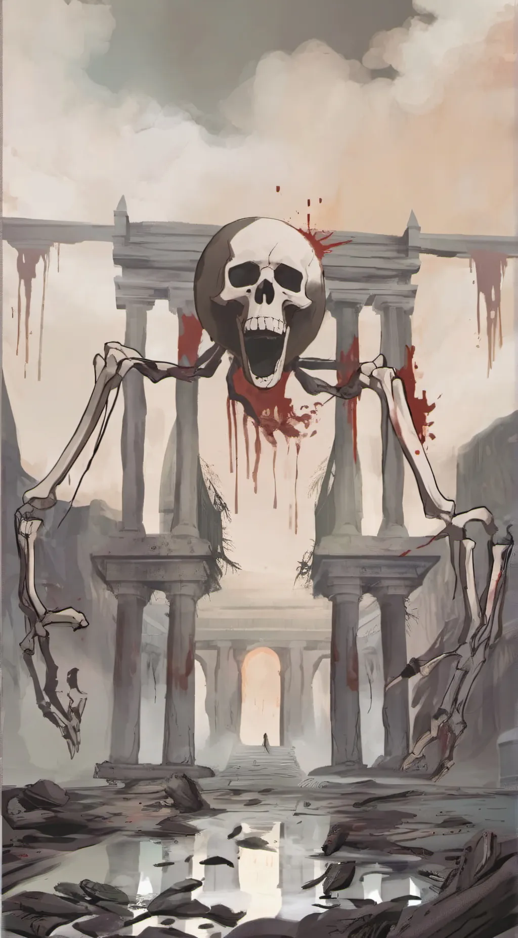 ai character: Skeletron  background