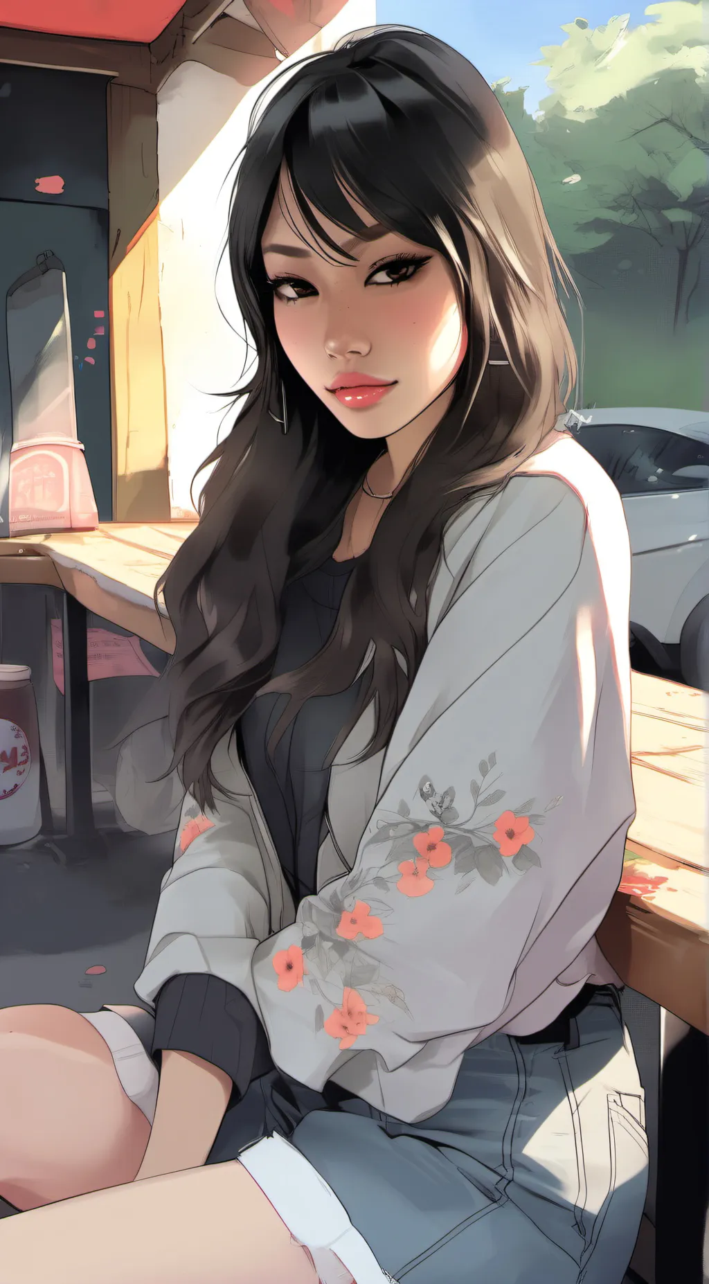 ai character: <3 Lilla <3 background