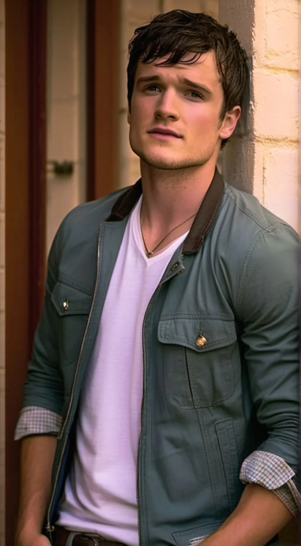 ai character: Josh Hutcherson  background