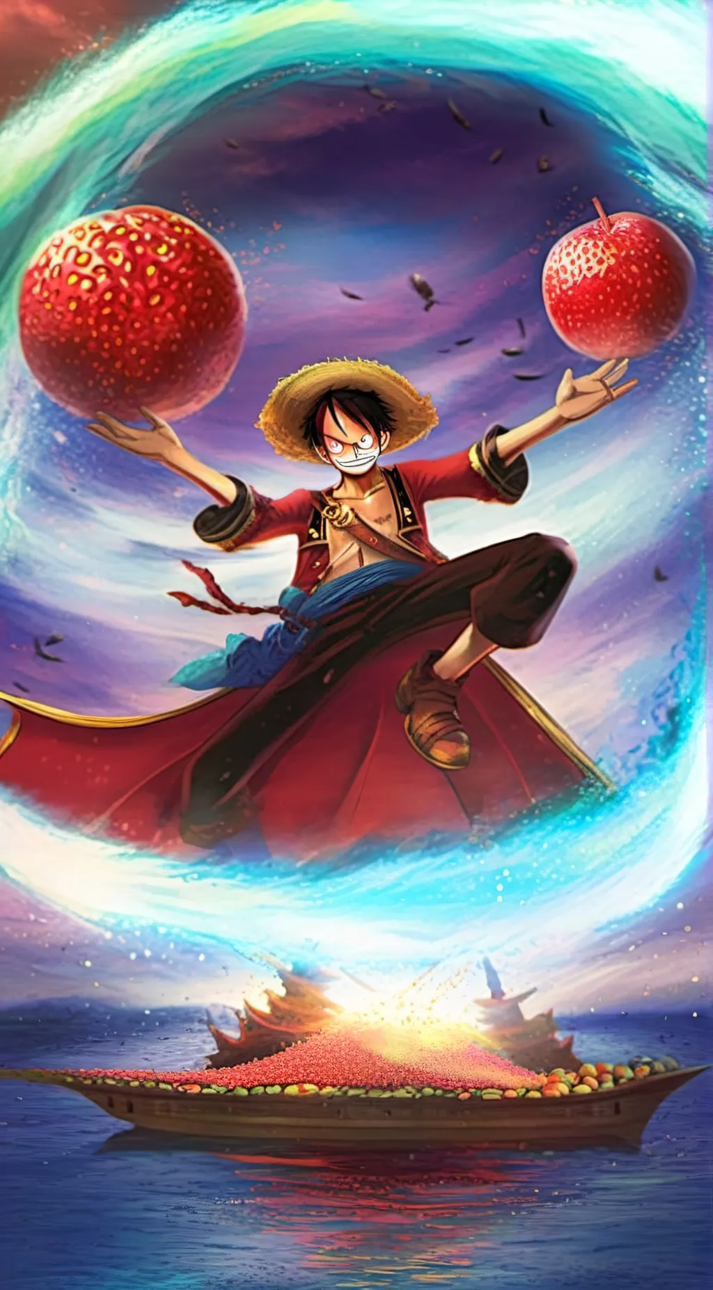 ai character: Monkey D Luffy background