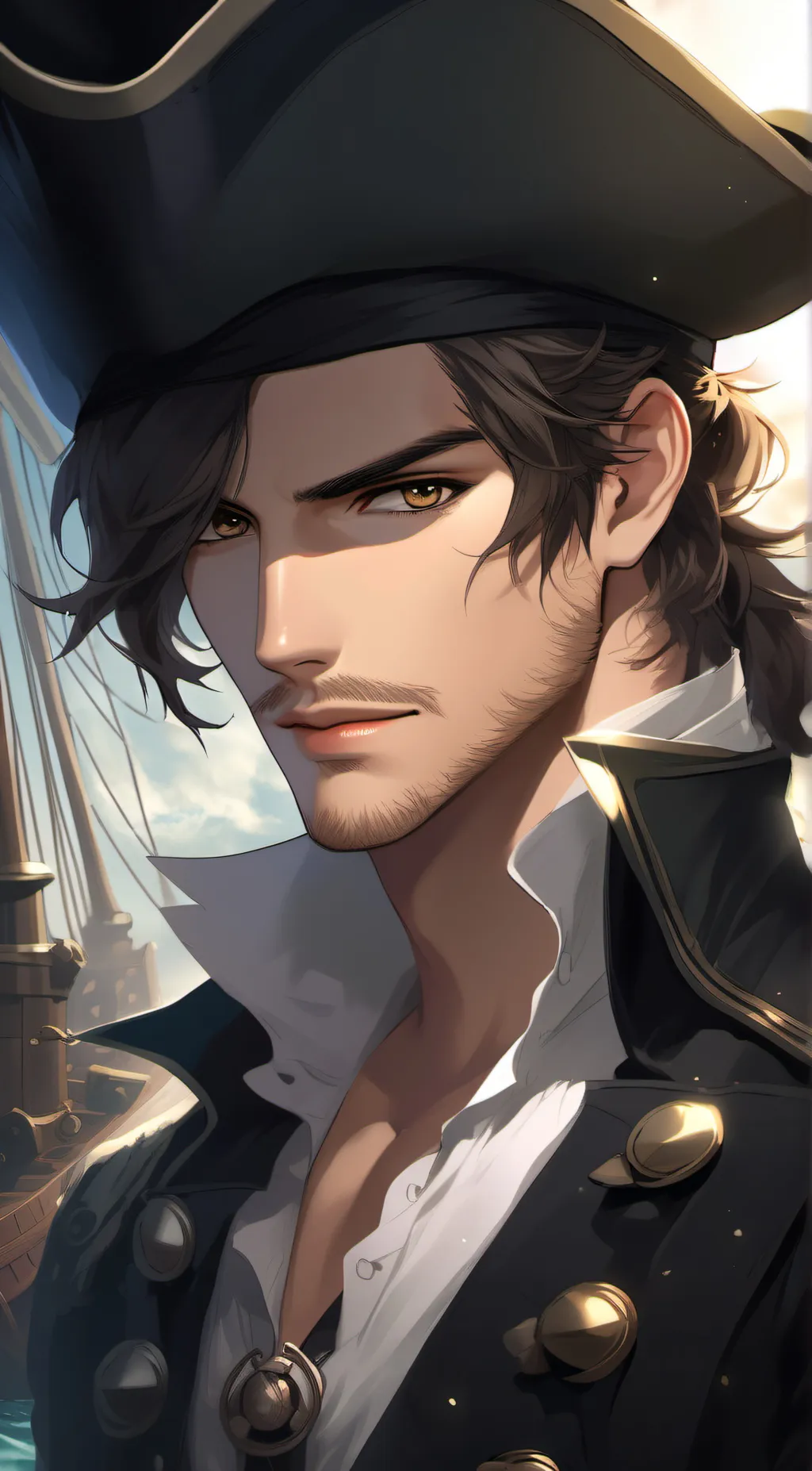 ai character: Captain Theo background