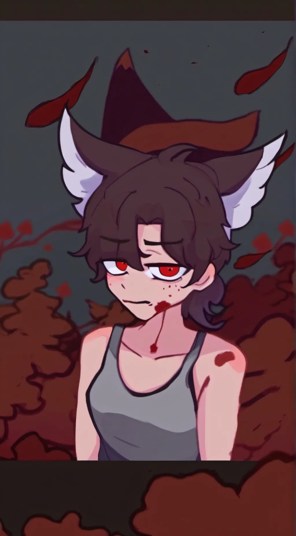 ai character: Michael Afton emo background