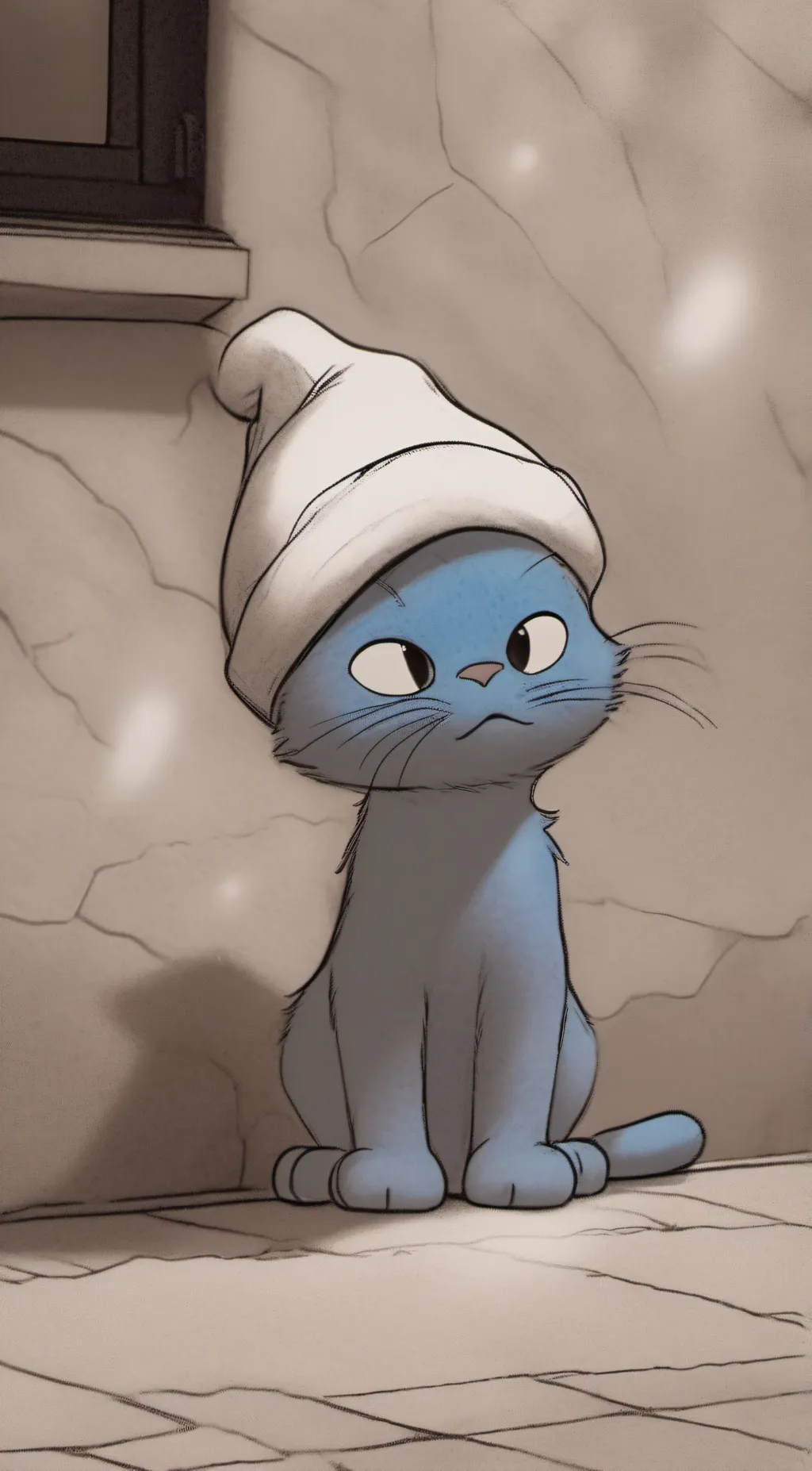 ai character: smurff cat/evil ca background