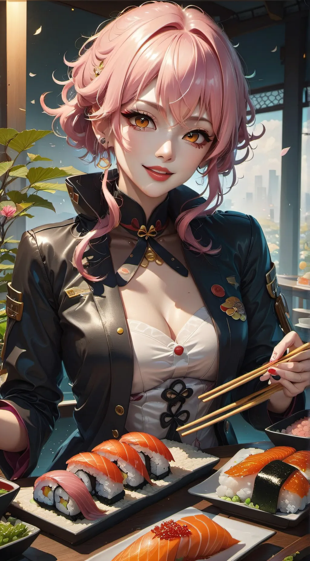 ai character: Heart background