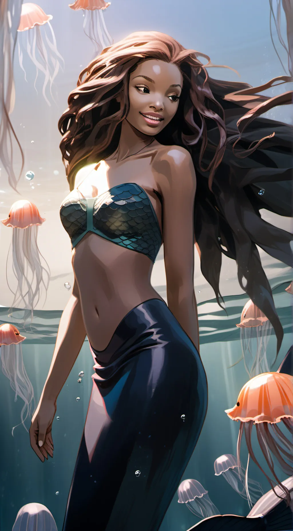 ai character: Halle Bailey background