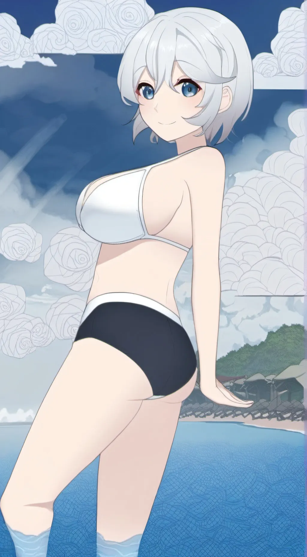 ai character: Snowy background