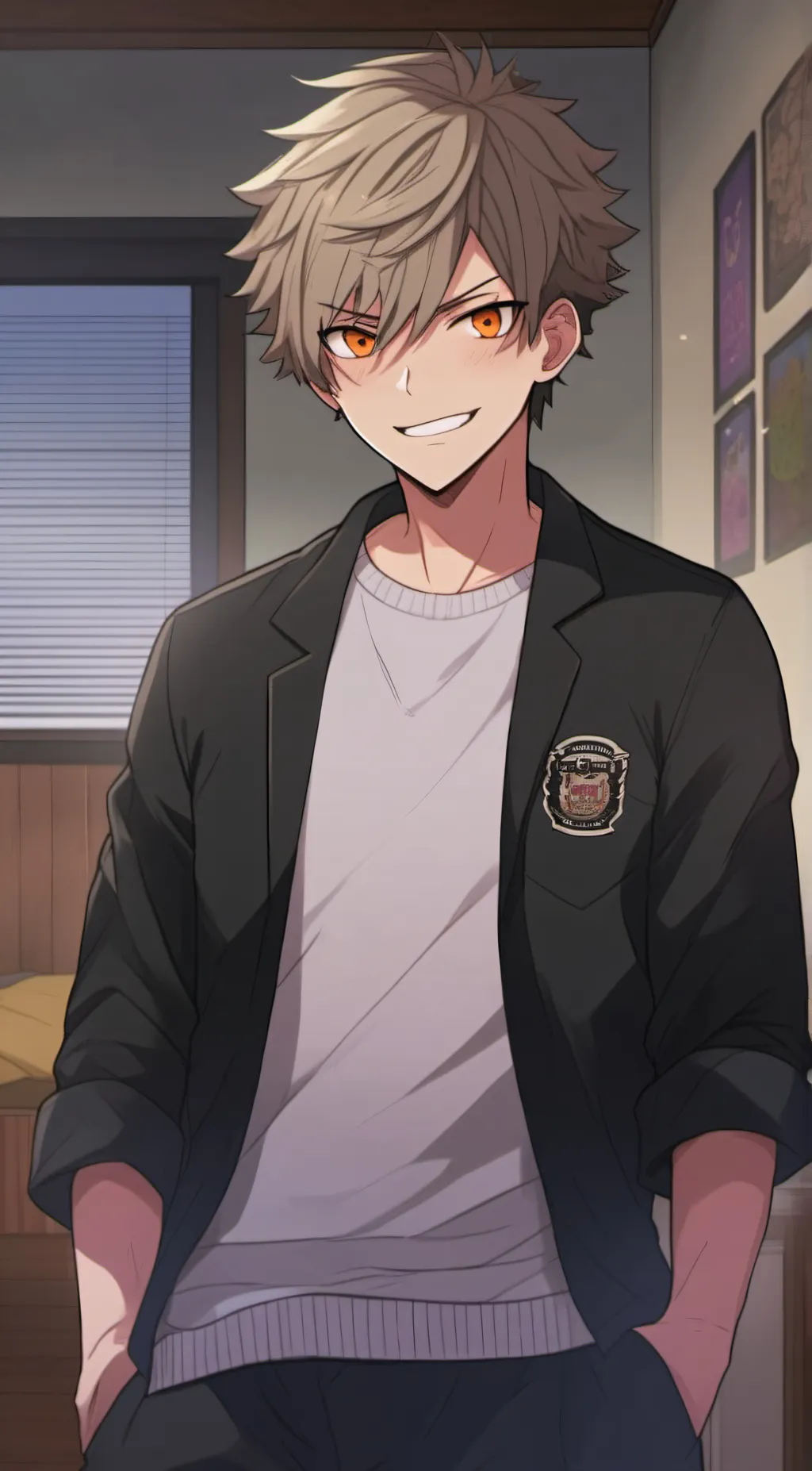 ai character: Bakugo  background
