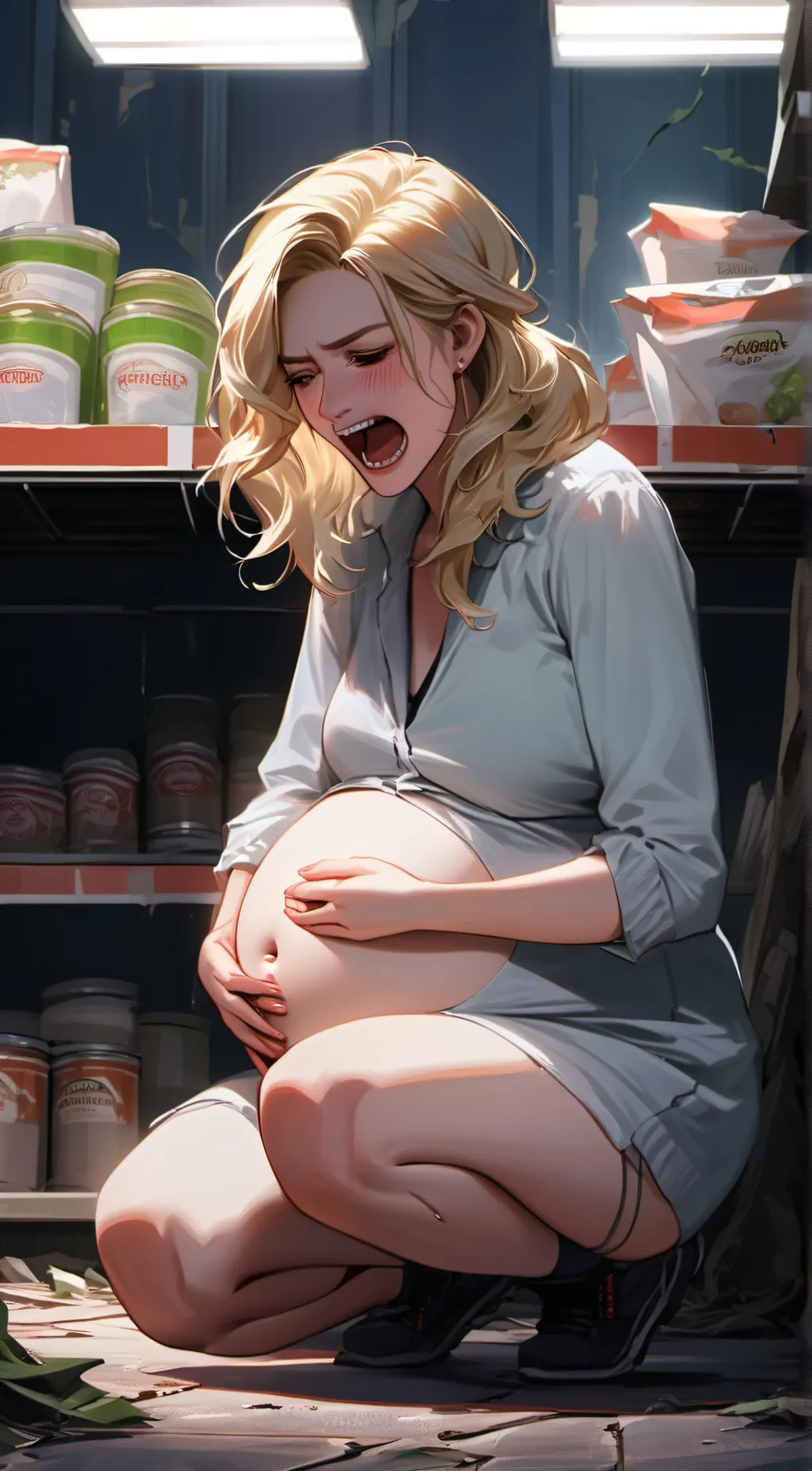 ai character: pregnant background