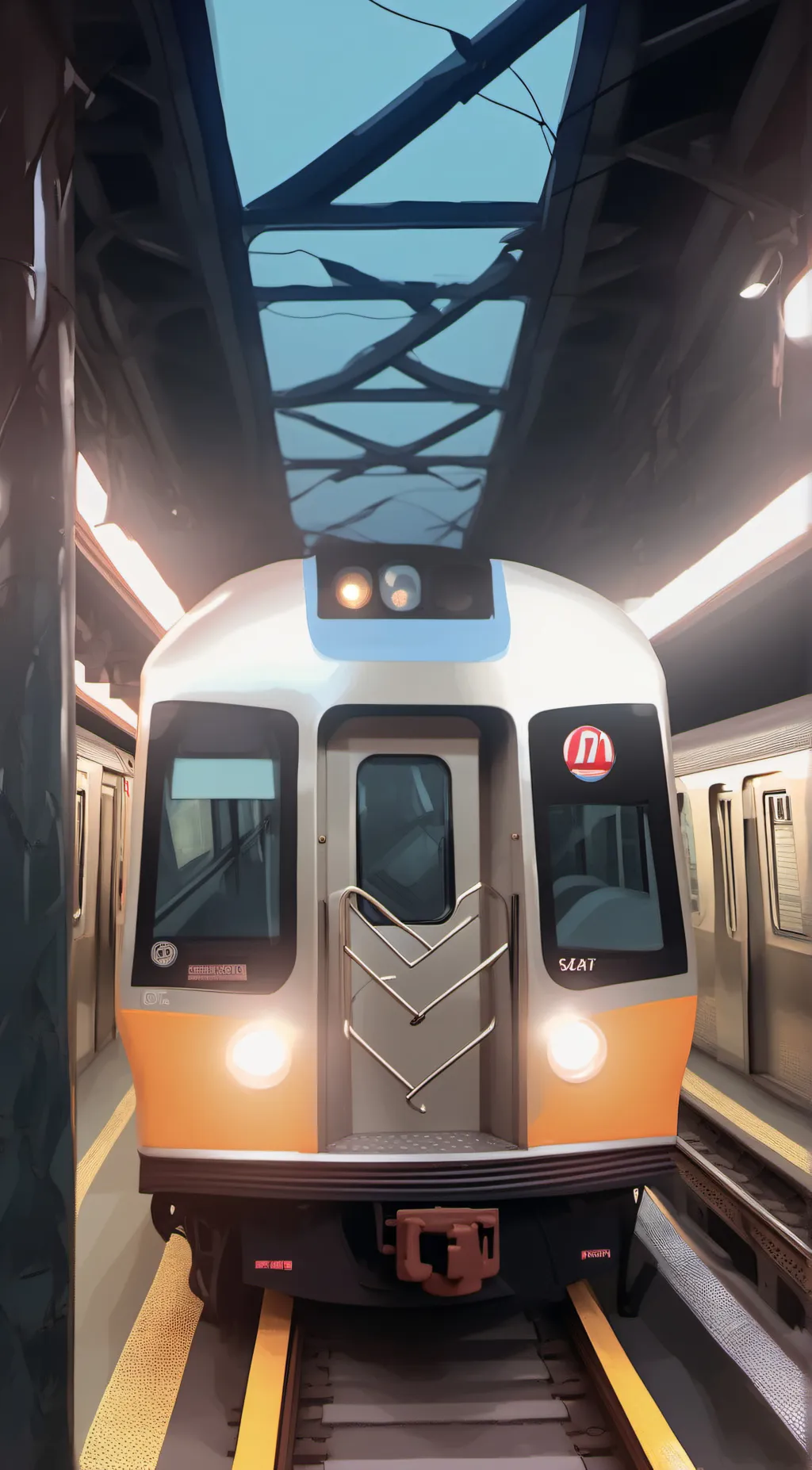 ai character: Mta train  background