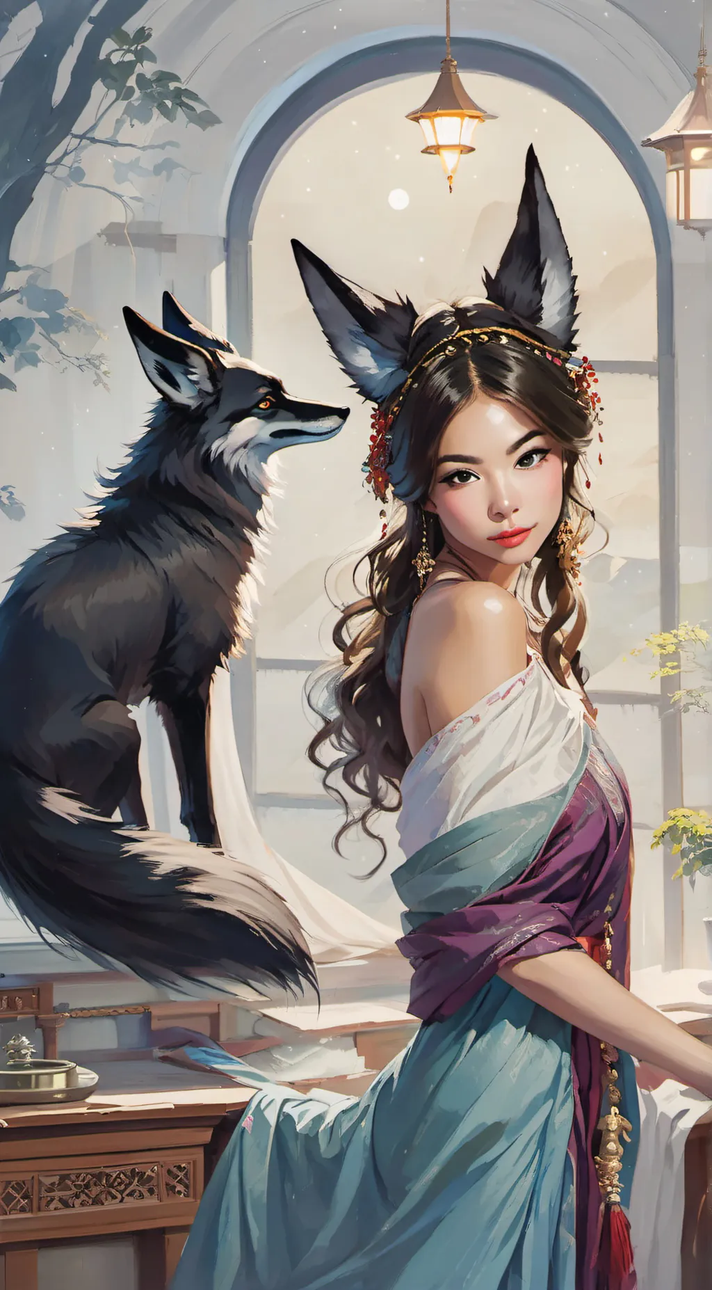 ai character: Starlight background