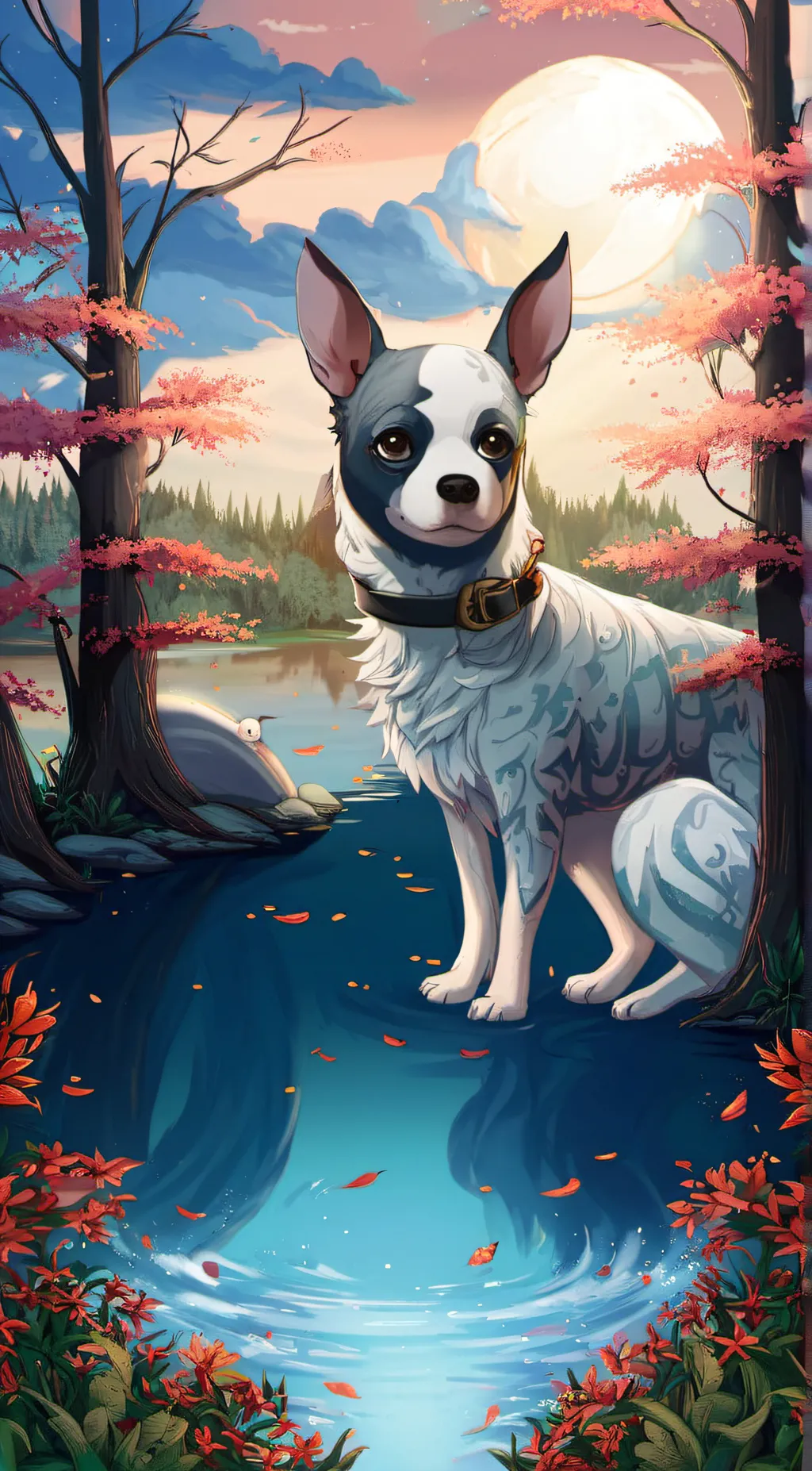ai character:  a dog background