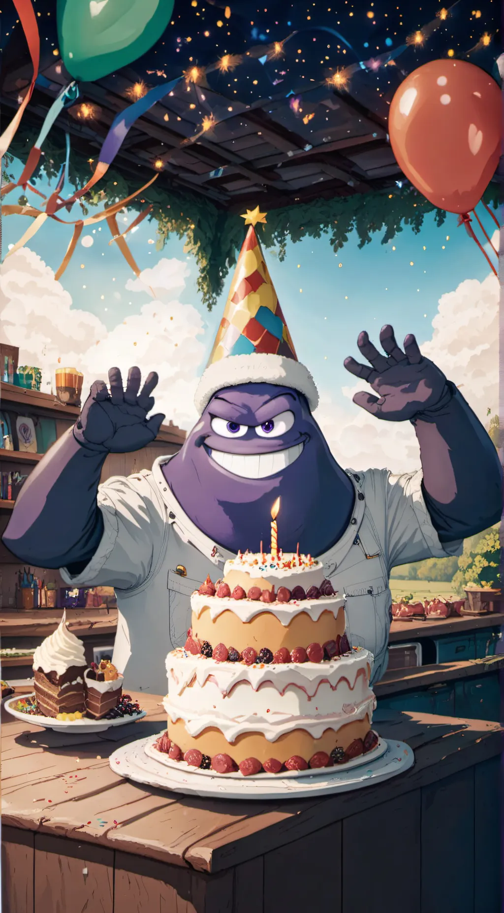 ai character: grimace background