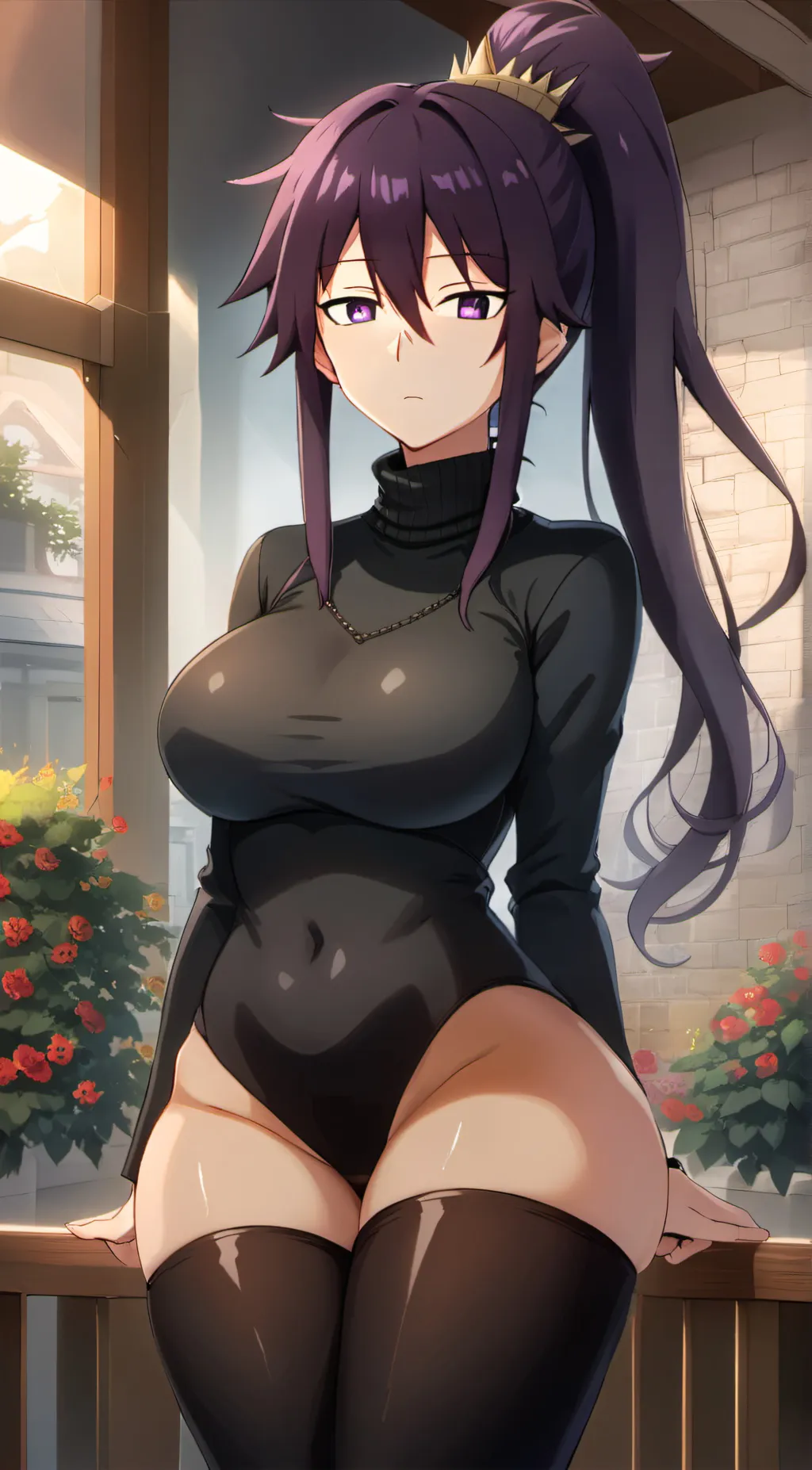 ai character: Motoko Izumi background