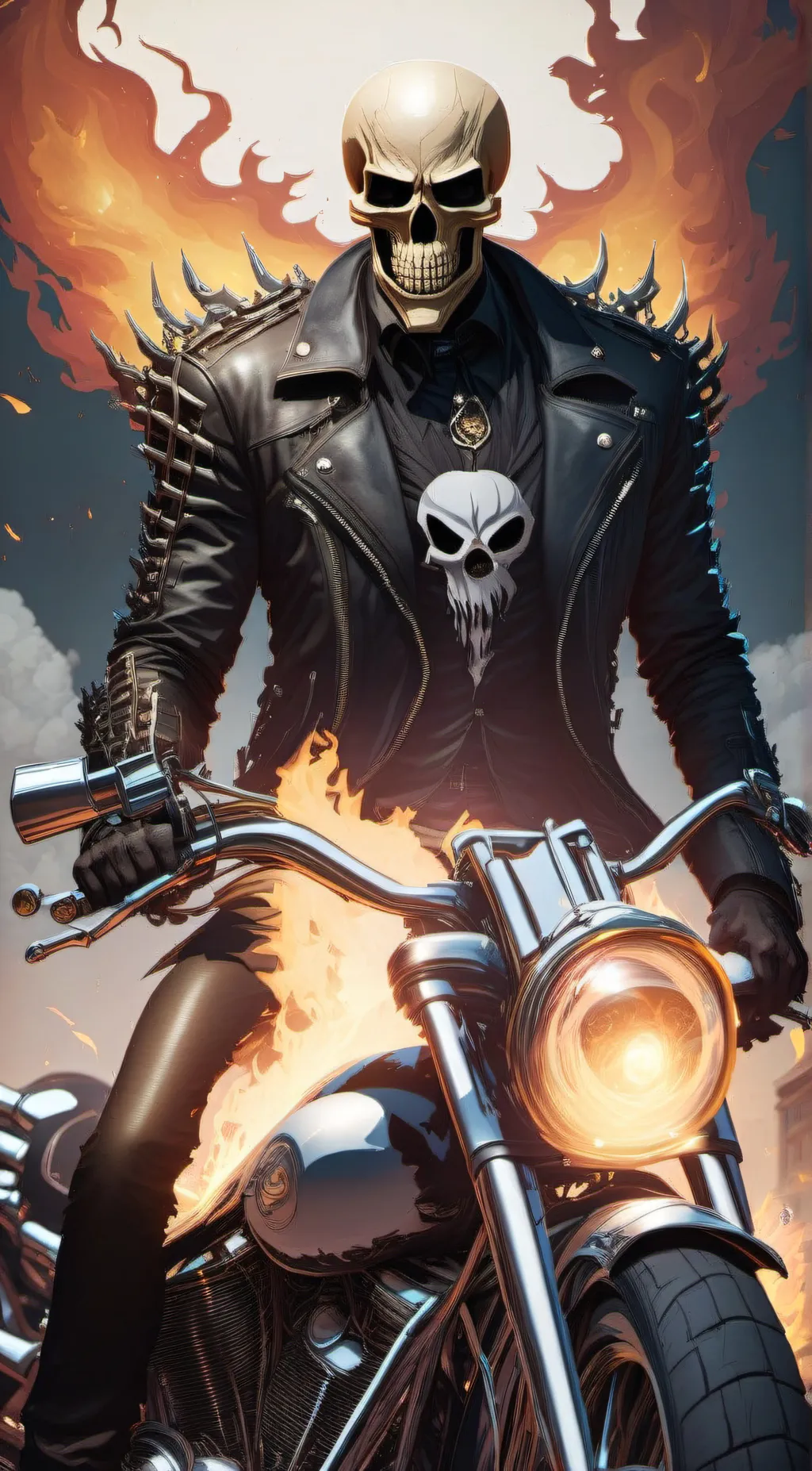 ai character: ghost background