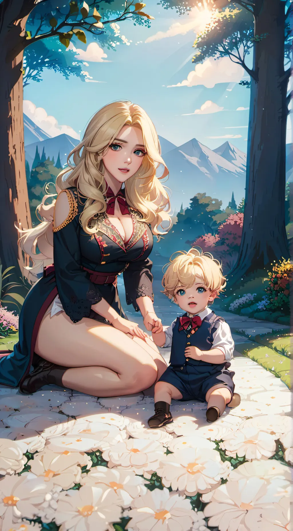 ai character: summer background