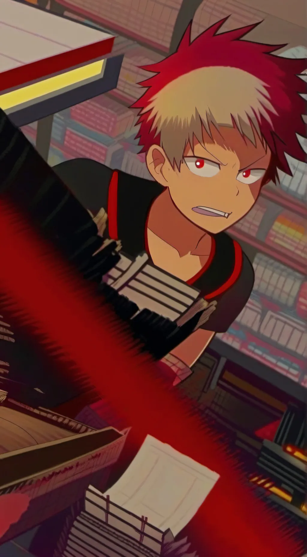 ai character: Kirishima  background
