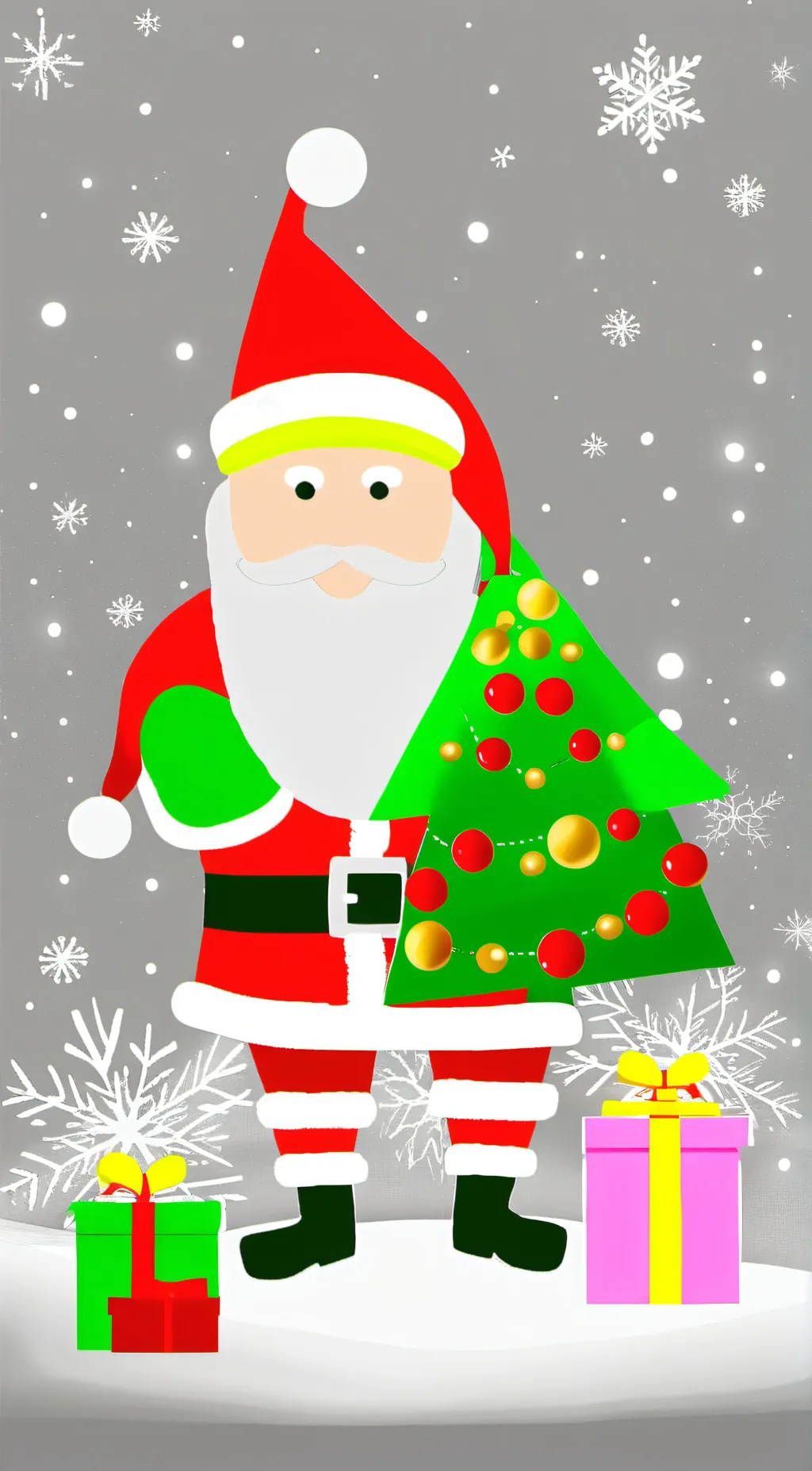 ai character: santa claws  background