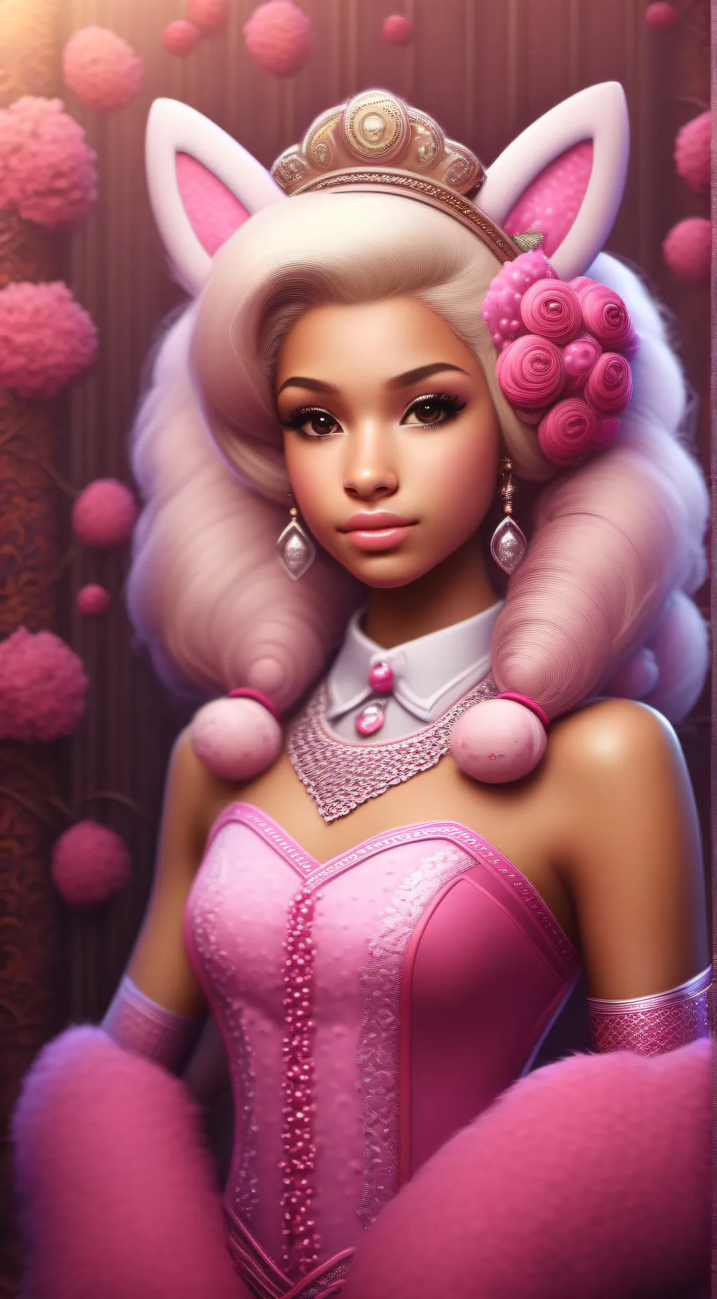 ai character: fursuits furry fur background