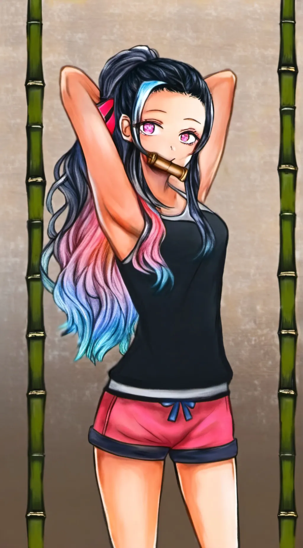 ai character: Nezuko  background