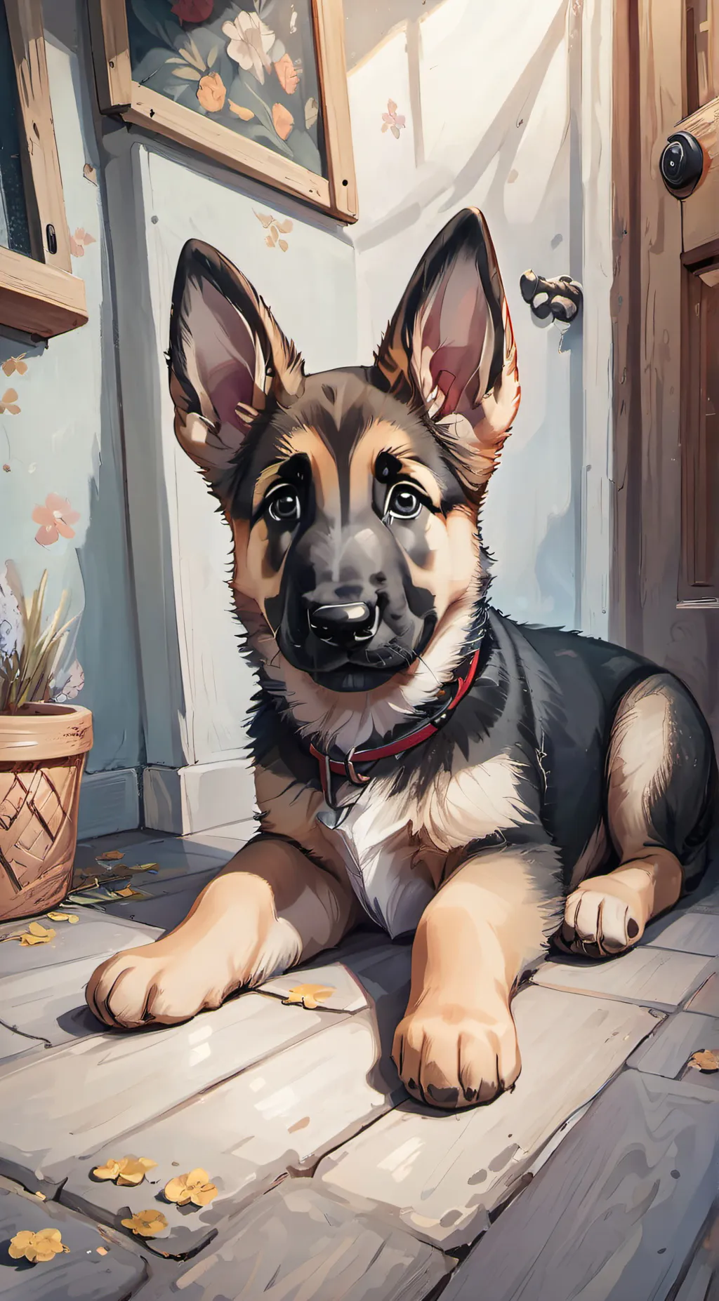 ai character: scarlet background