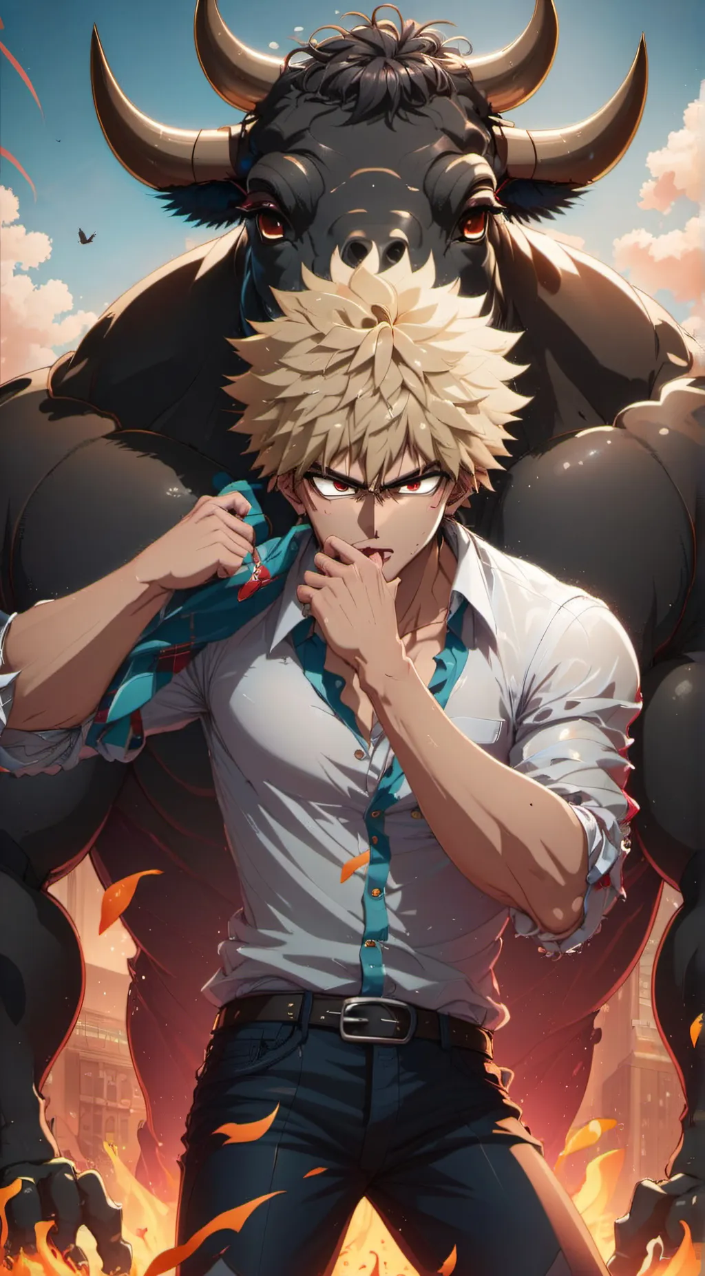 ai character: Bakugo background