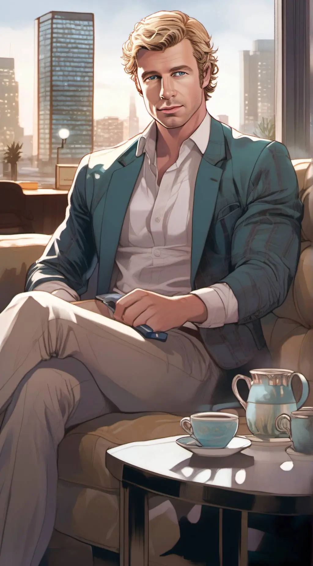 ai character: Patrick Jane  background