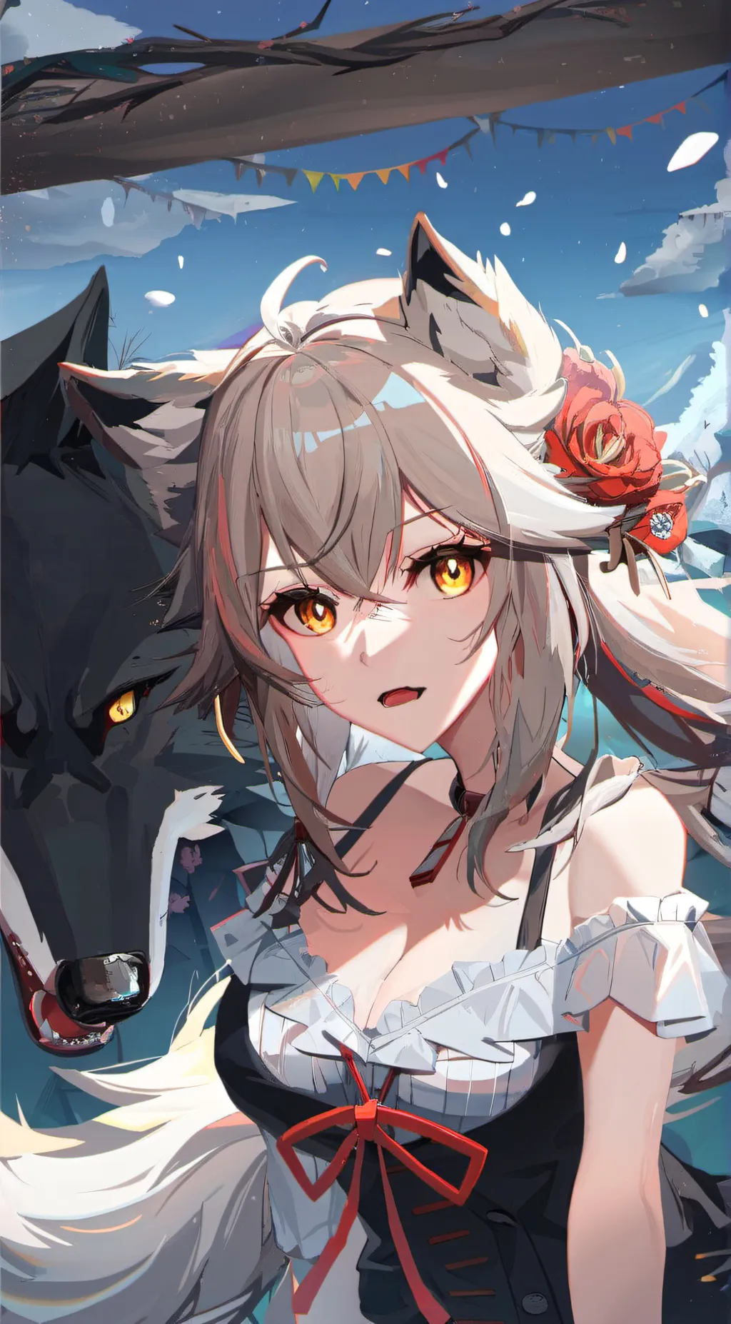 ai character: Rose background