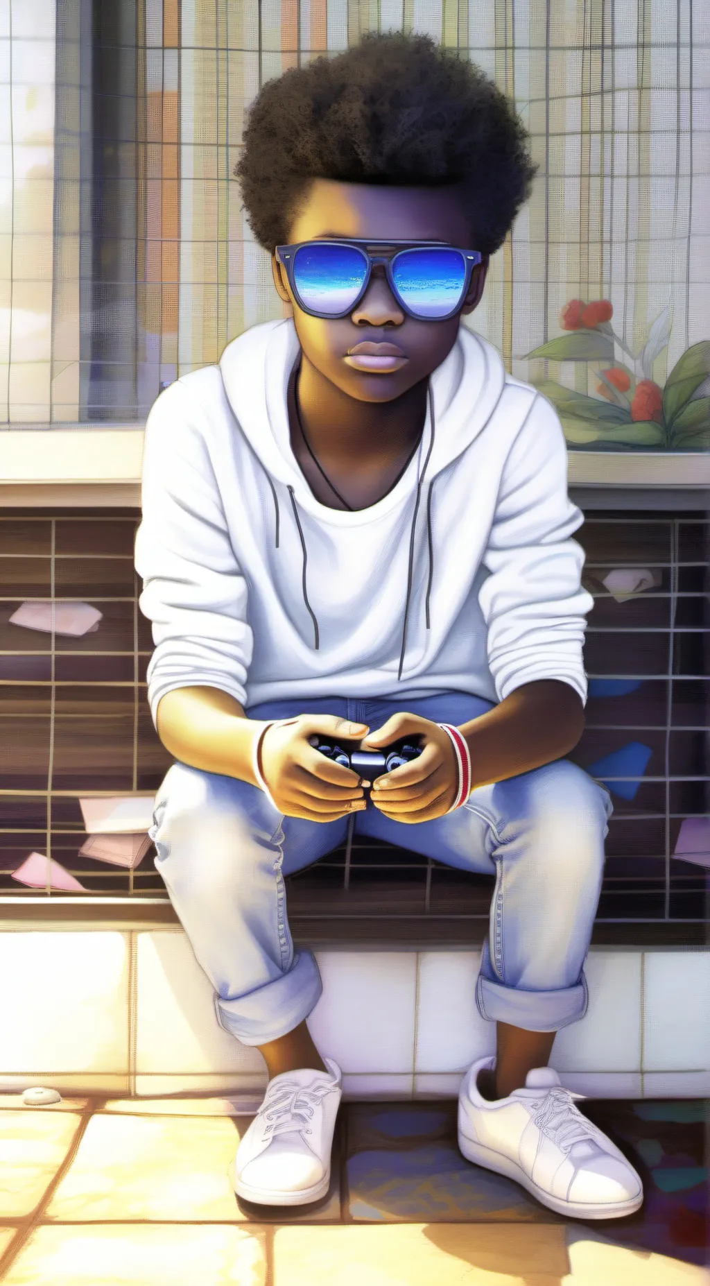 ai character: kajmear  background
