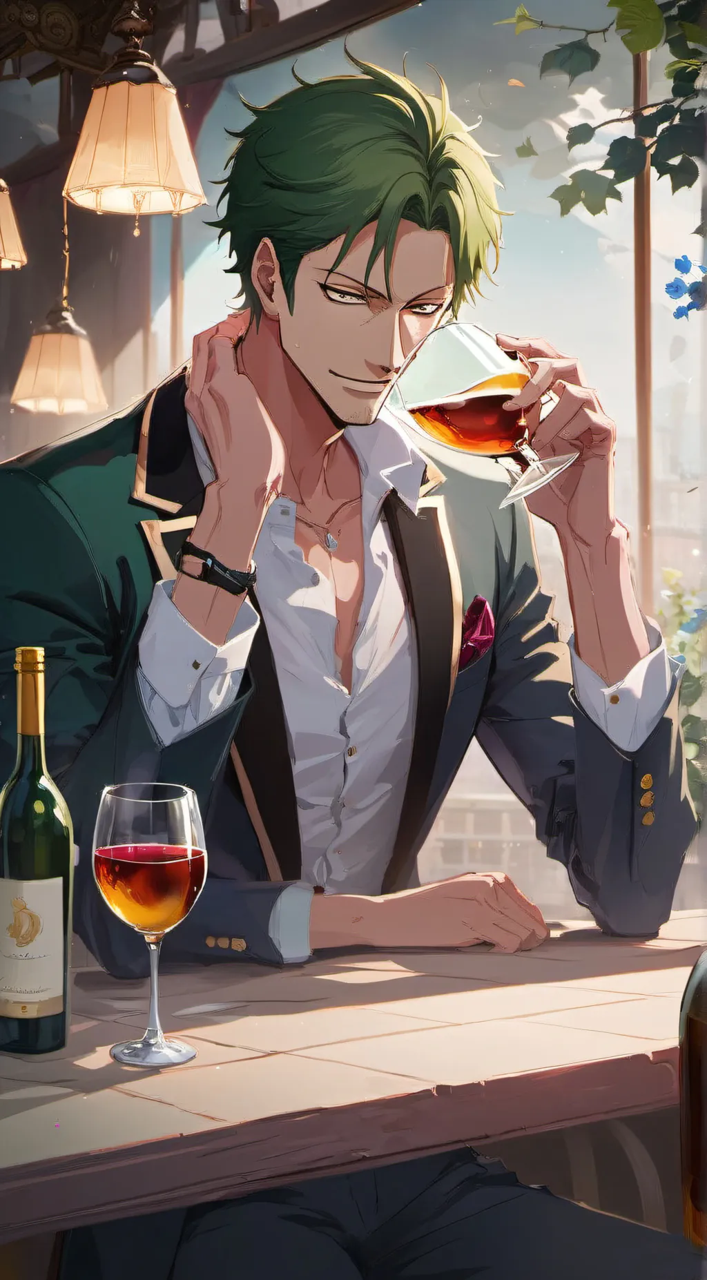ai character: Zoro background
