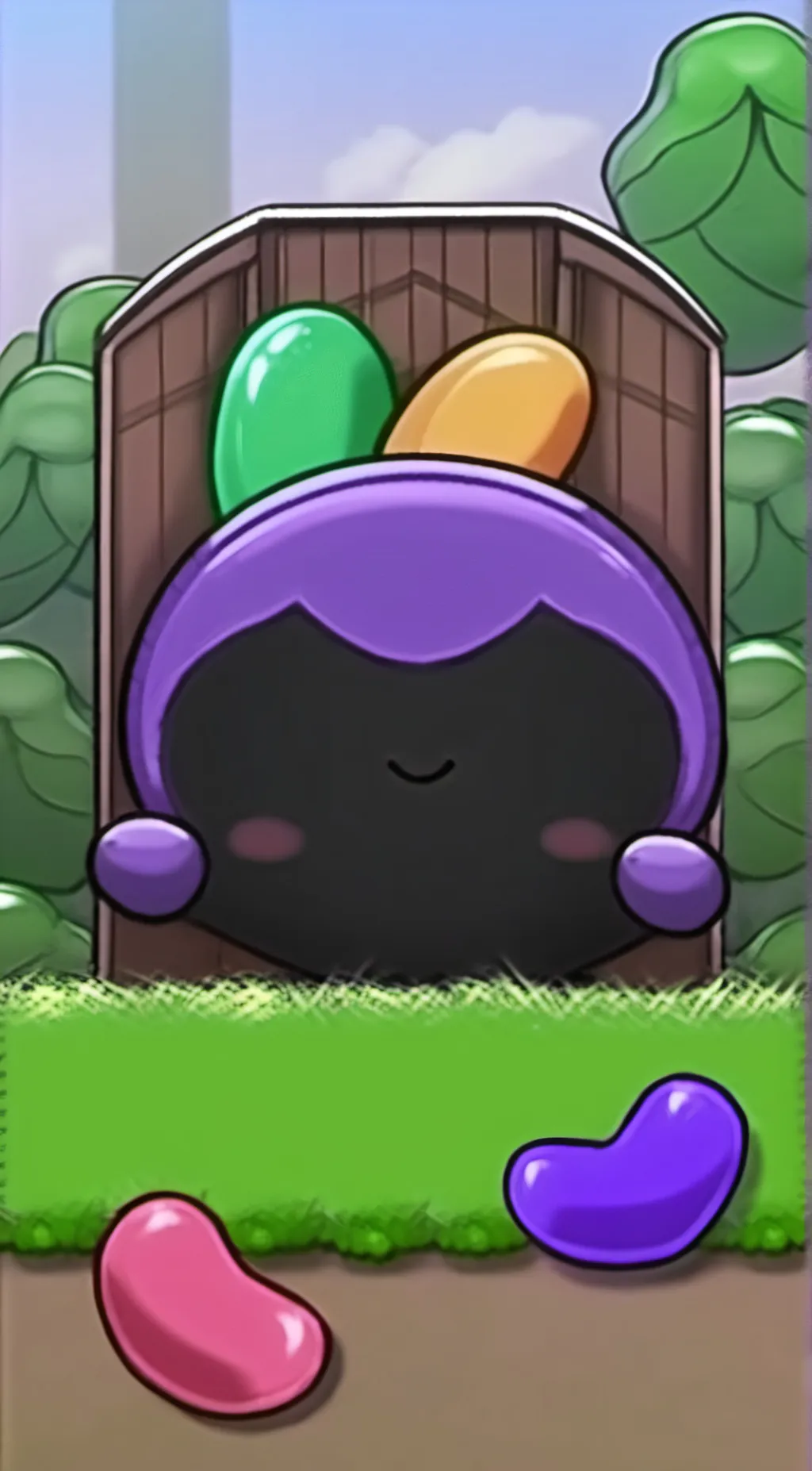 ai character: Jellybean background