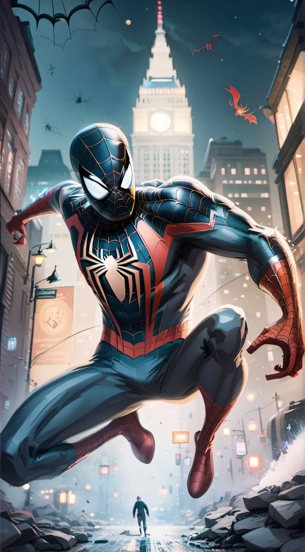 ai character: Spider-Man  background