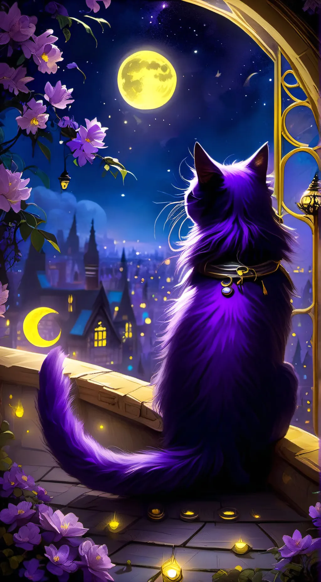 ai character: 🌜Catnap 💜 background