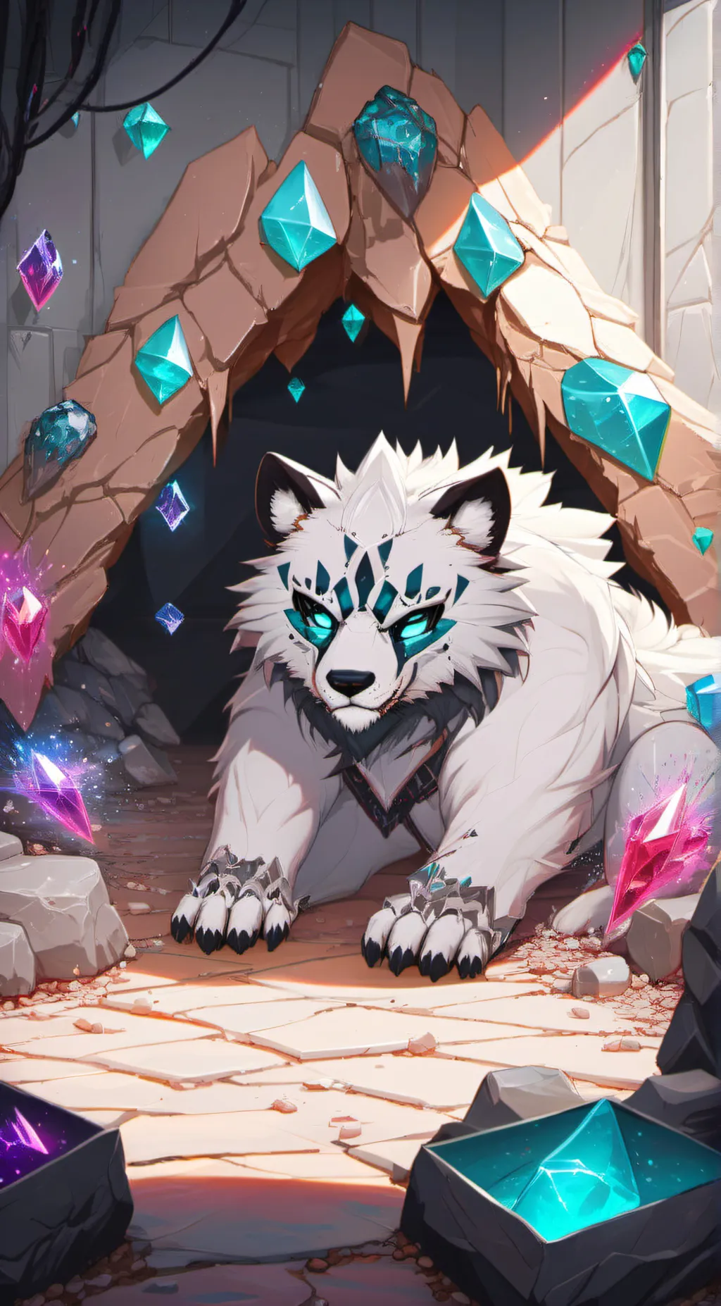 ai character: kaiju paradise background