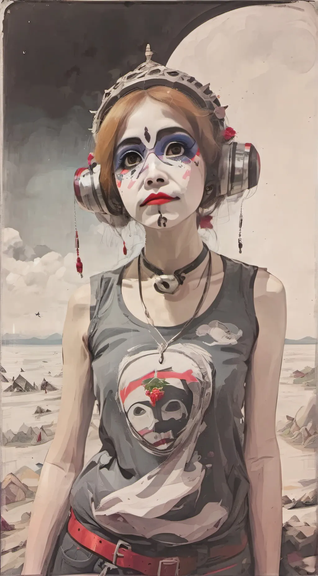 ai character: paint background