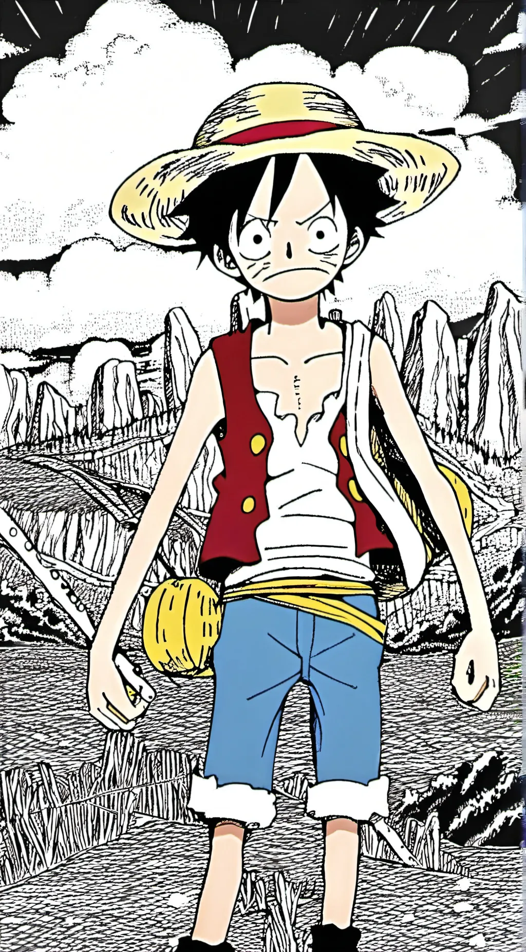 ai character: Monkey d Luffy background