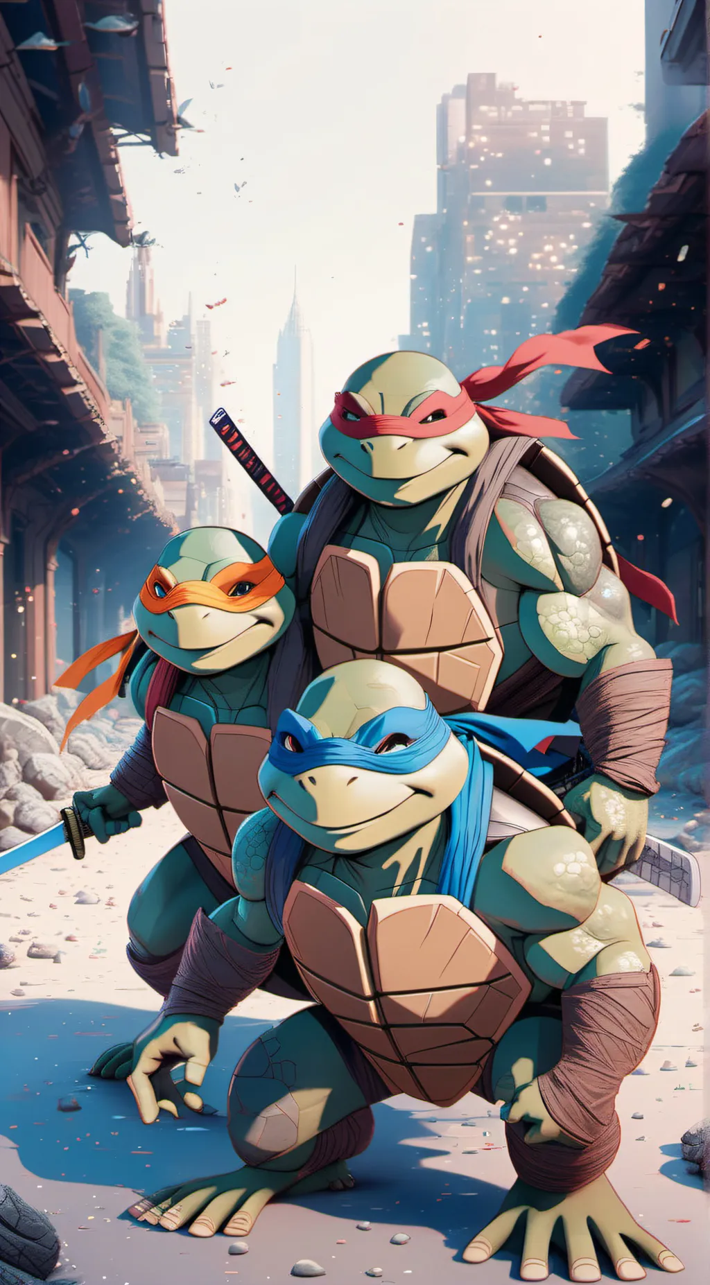 ai character: ninja turtles background
