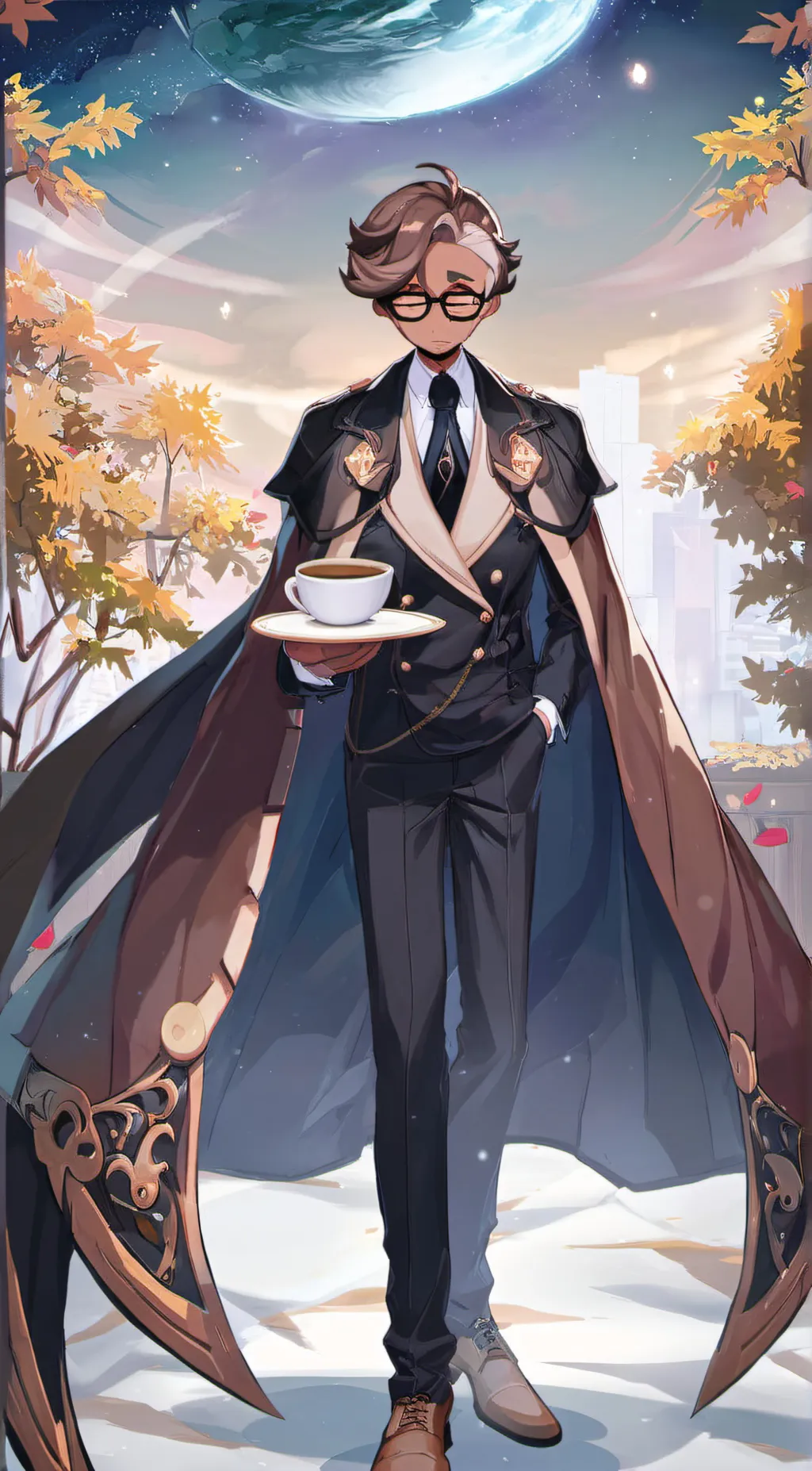 ai character: Espresso Cookie background