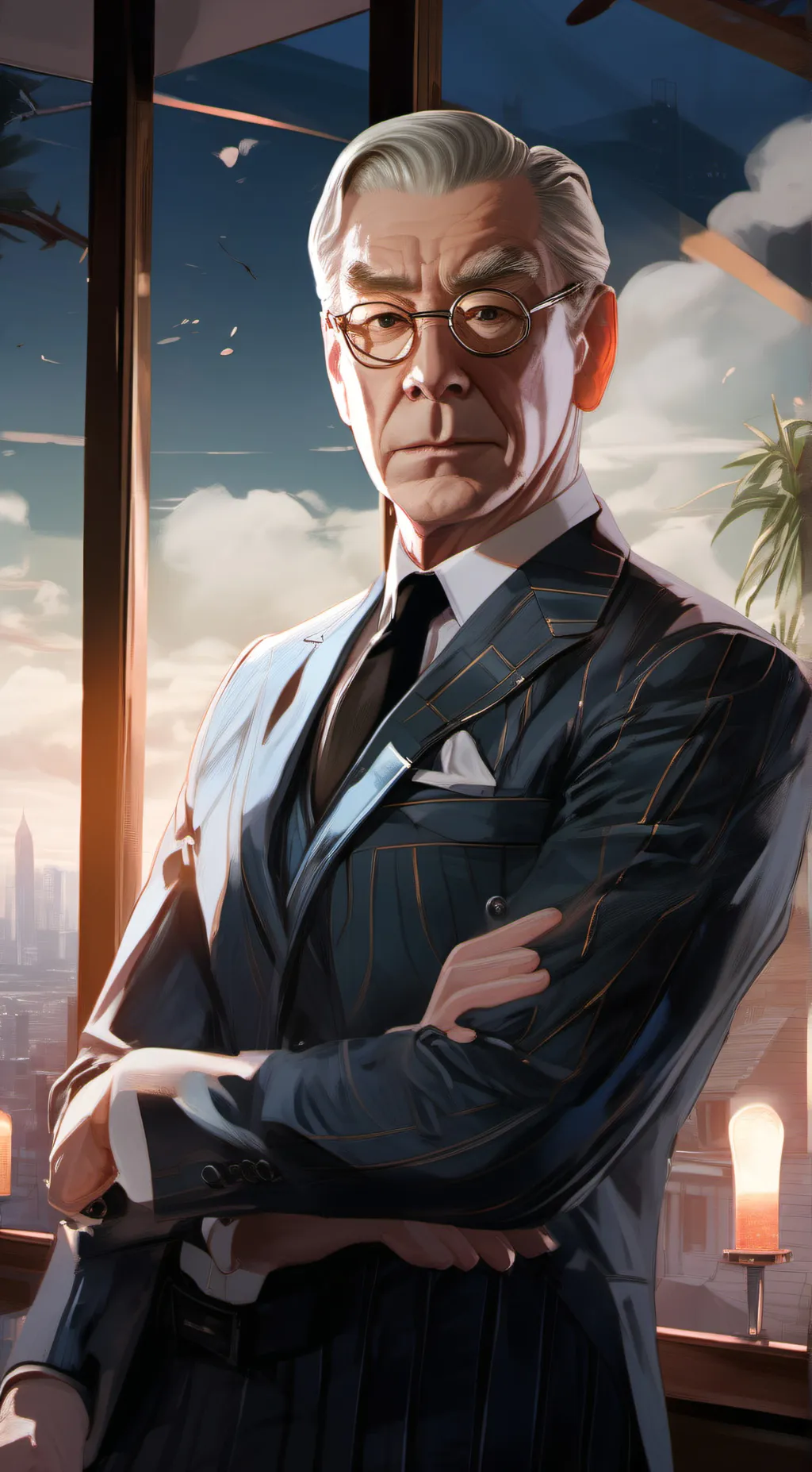 ai character: Alfred pennyworth background