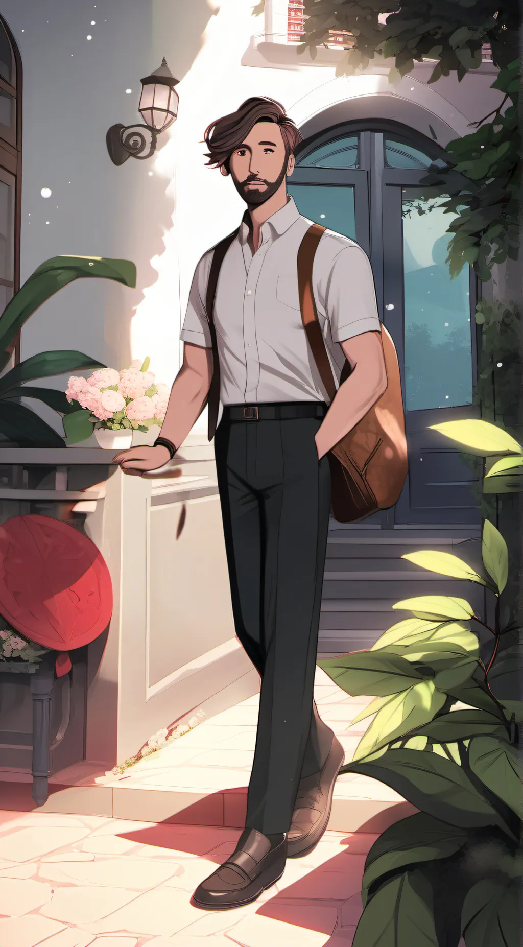 ai character: Izaak. background