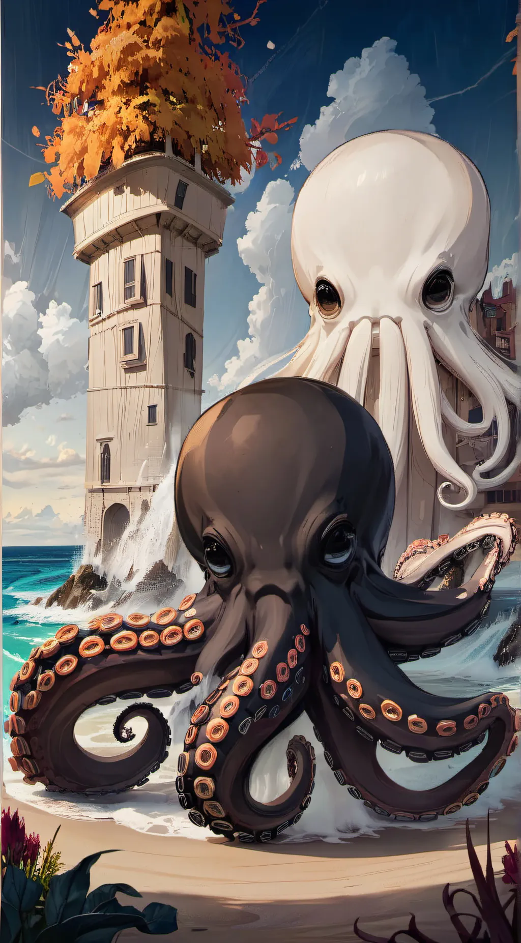 ai character: Octo and Tenty background