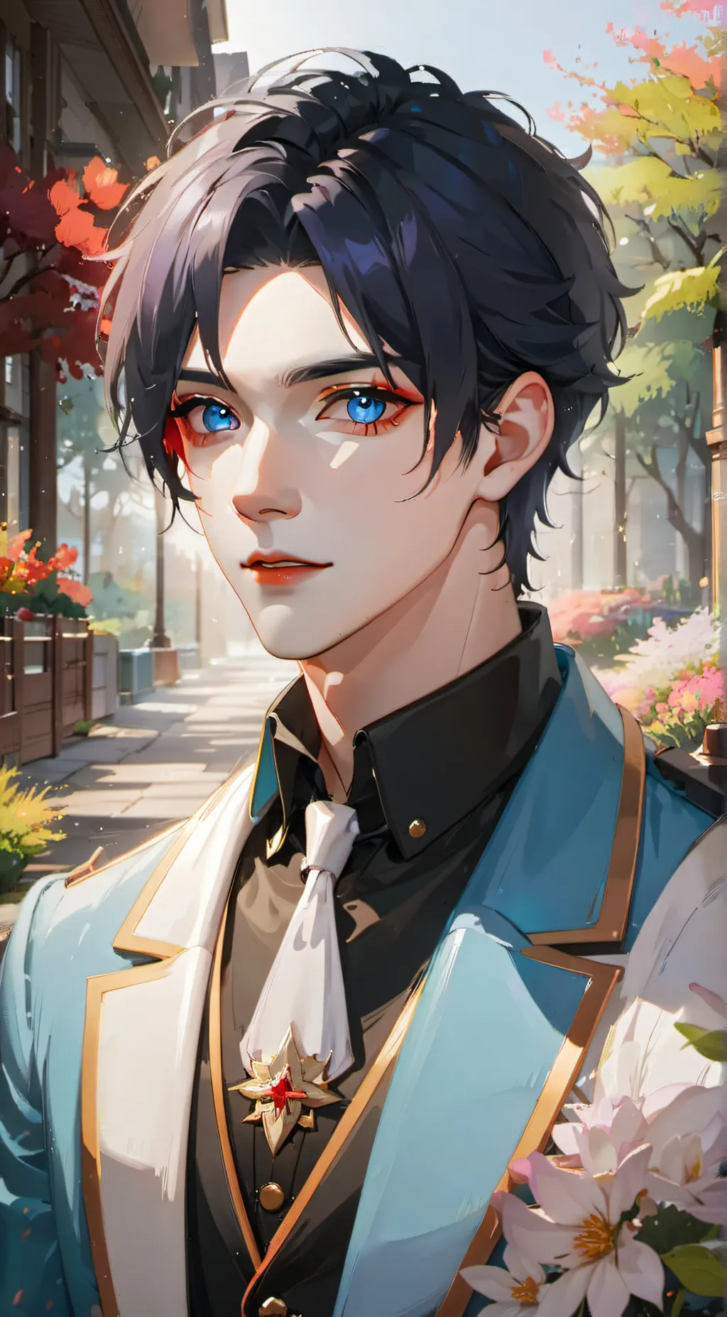 ai character: Justin  background