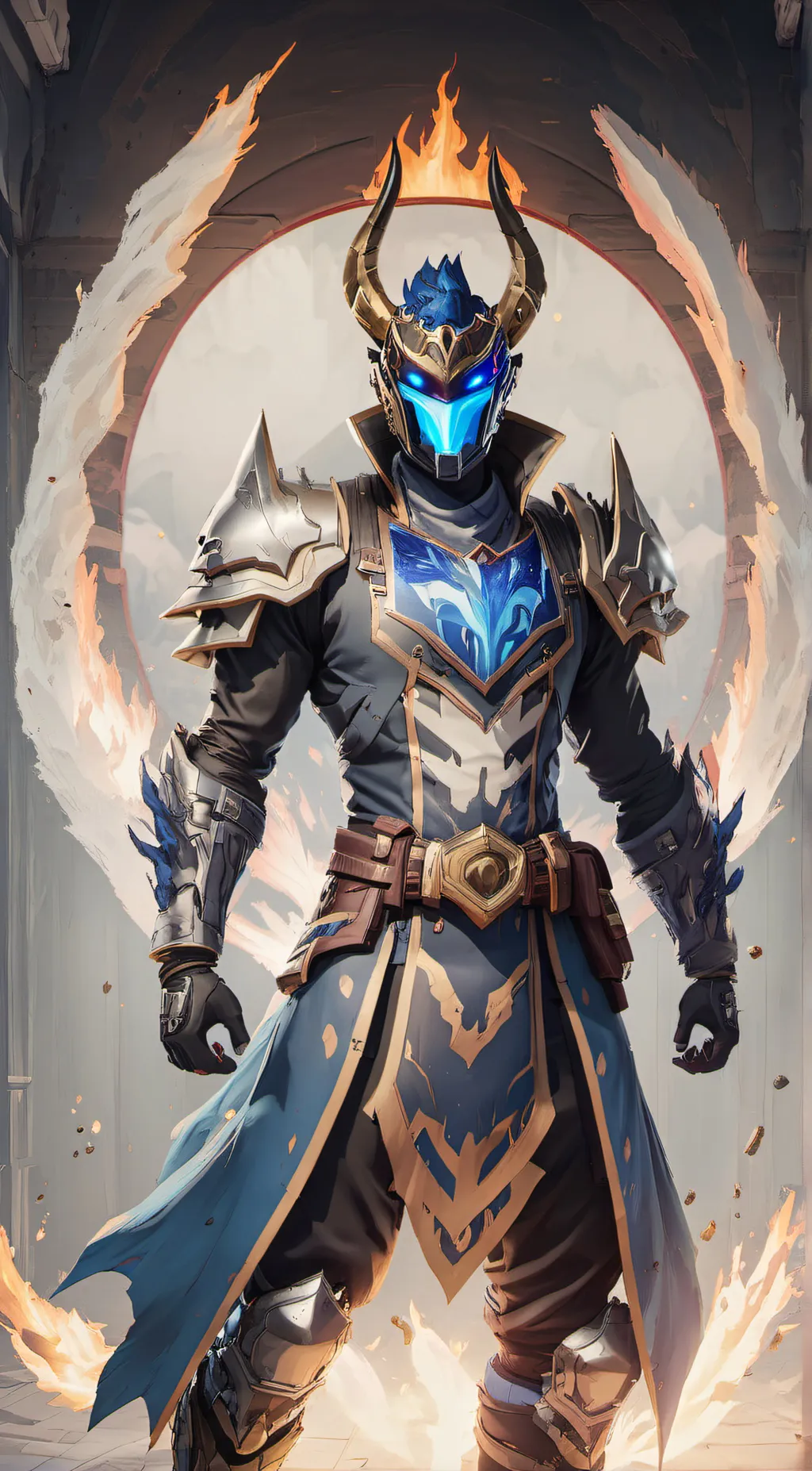 ai character: Lightning background