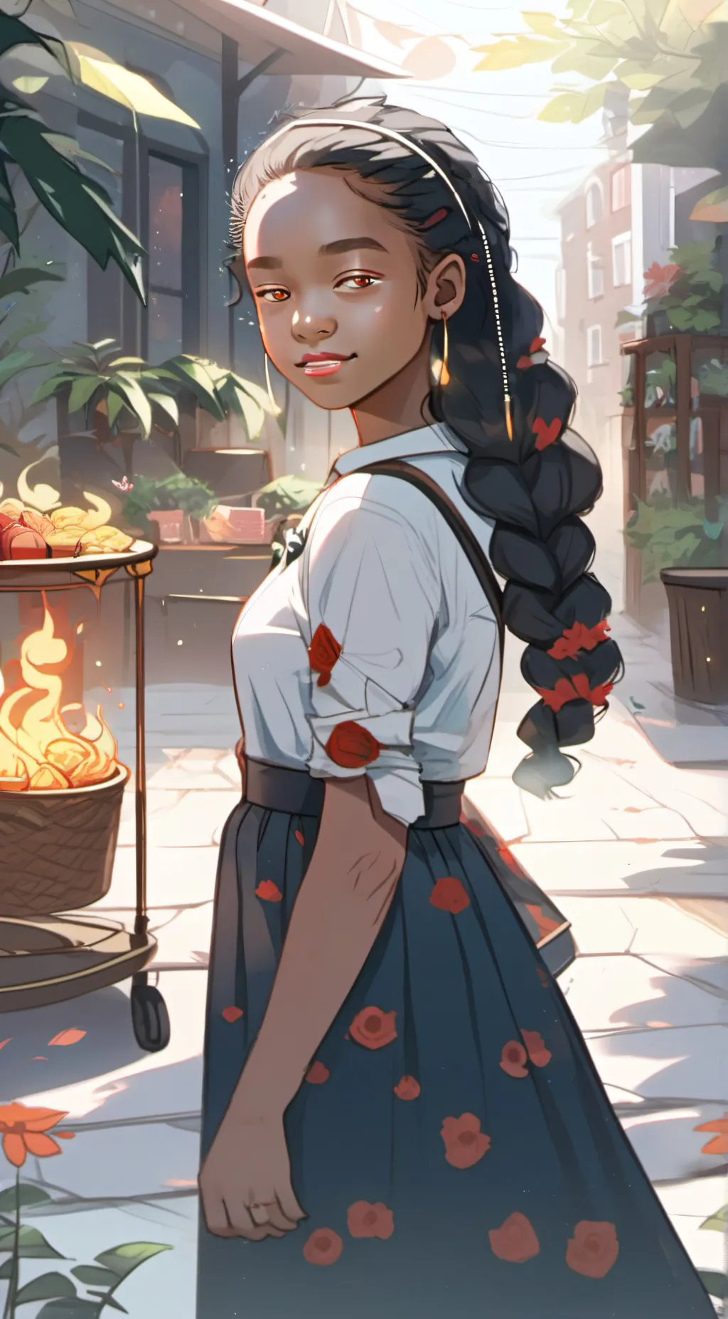 ai character: summer background