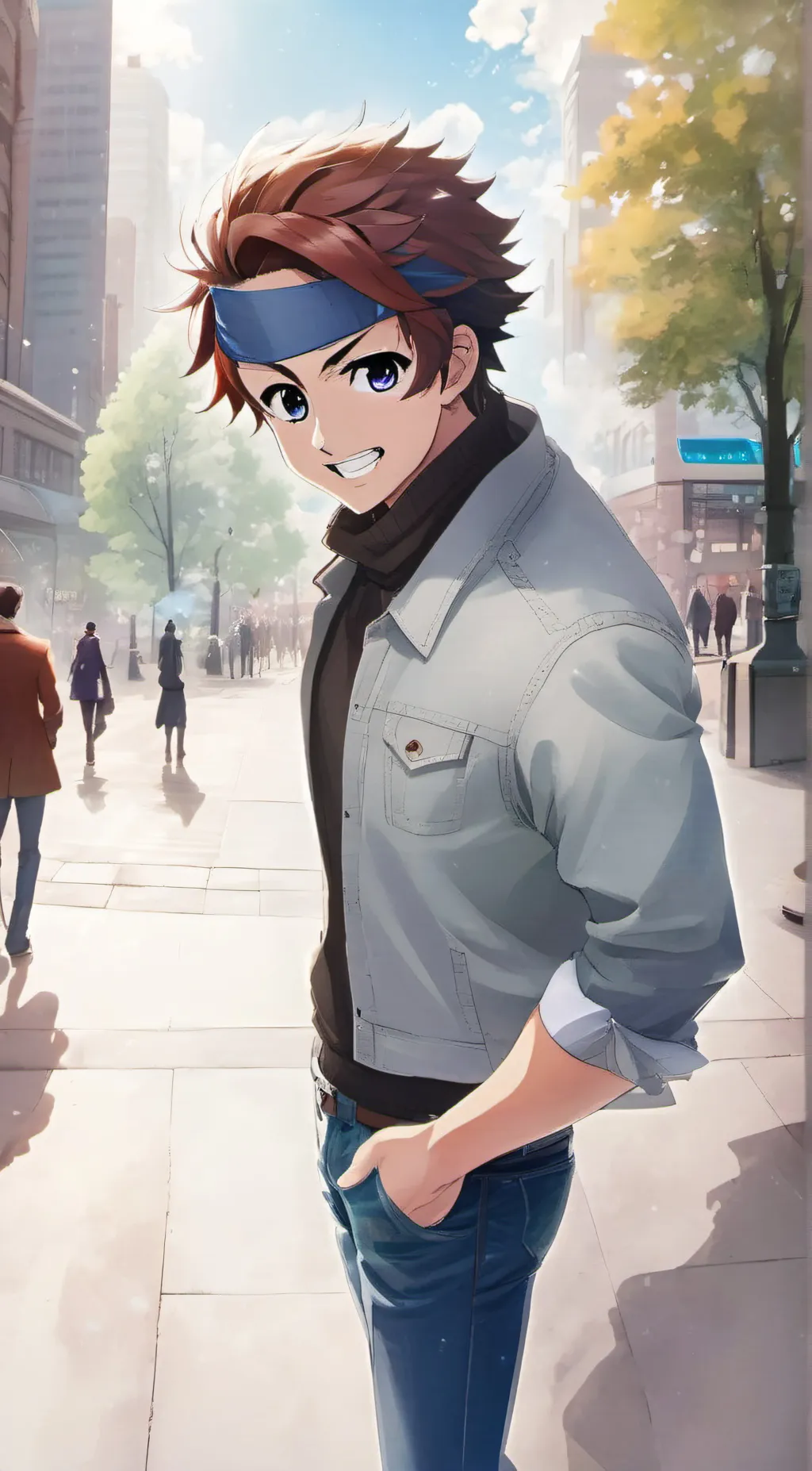 ai character: tanjiro background